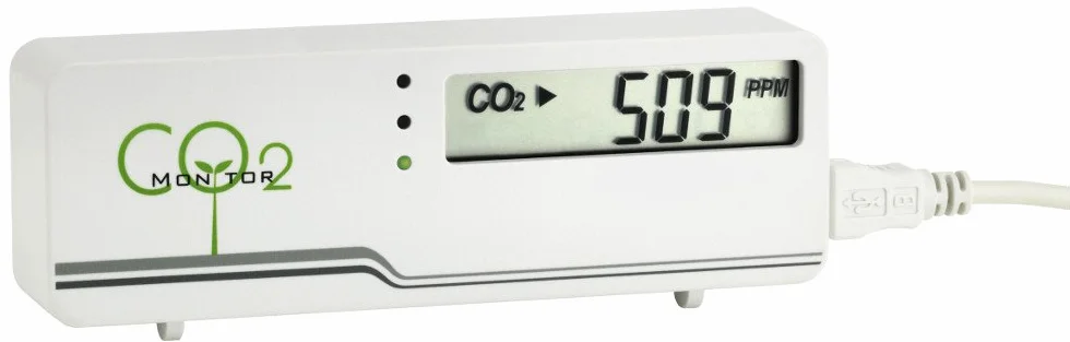 TFA Dostmann AirCO2ntrol Mini monitor CO2, tworzywo sztuczne, biały, (dł.) 116 x (szer.) 24 x (wys.) 42 mm