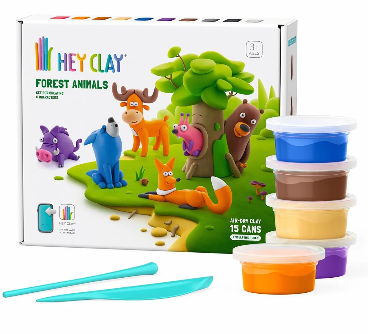 Hey Clay zestaw Zwierzęta Leśne 15pak