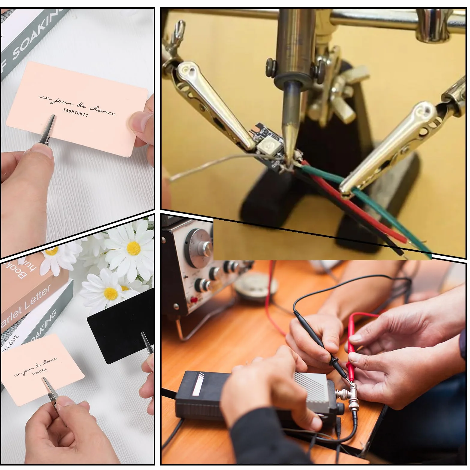 Klipsy krokodylkowe, 50 sztuk elektrycznych zacisków testowych, do prac elektrycznych, laboratorium (srebrne)