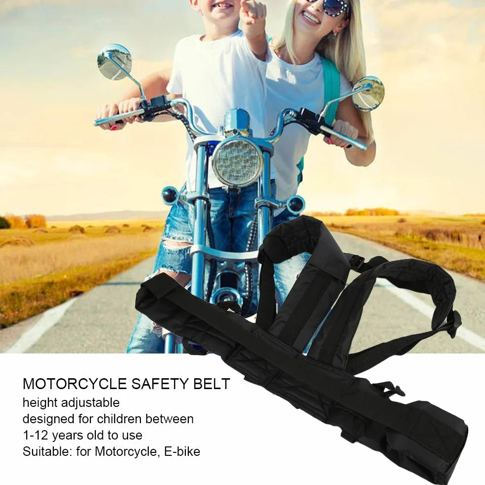 Szelki motocyklowe i rowerowe dla dziecko, pasy bezpieczeństwa motocyklowe z regulacją E dla dziecko 1-12 lat