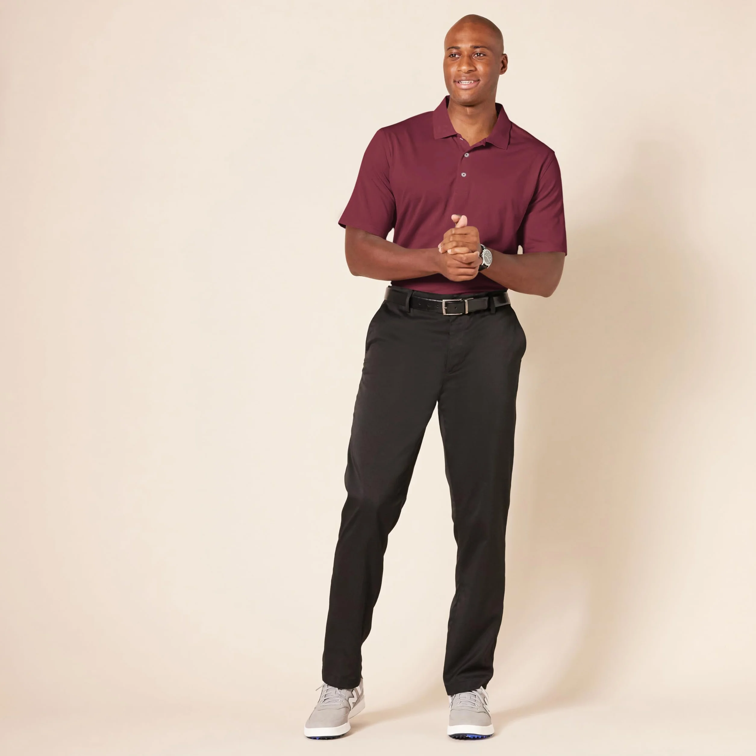 Amazon Essentials Men's Szybkoschnąca koszulka polo do golfa regular fit