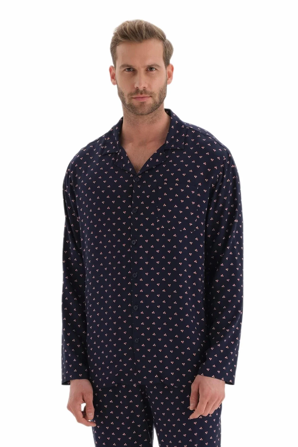 Dagi piżama top Mężczyźni Dagi Men's Viscone Pyjama Top, Navy, M