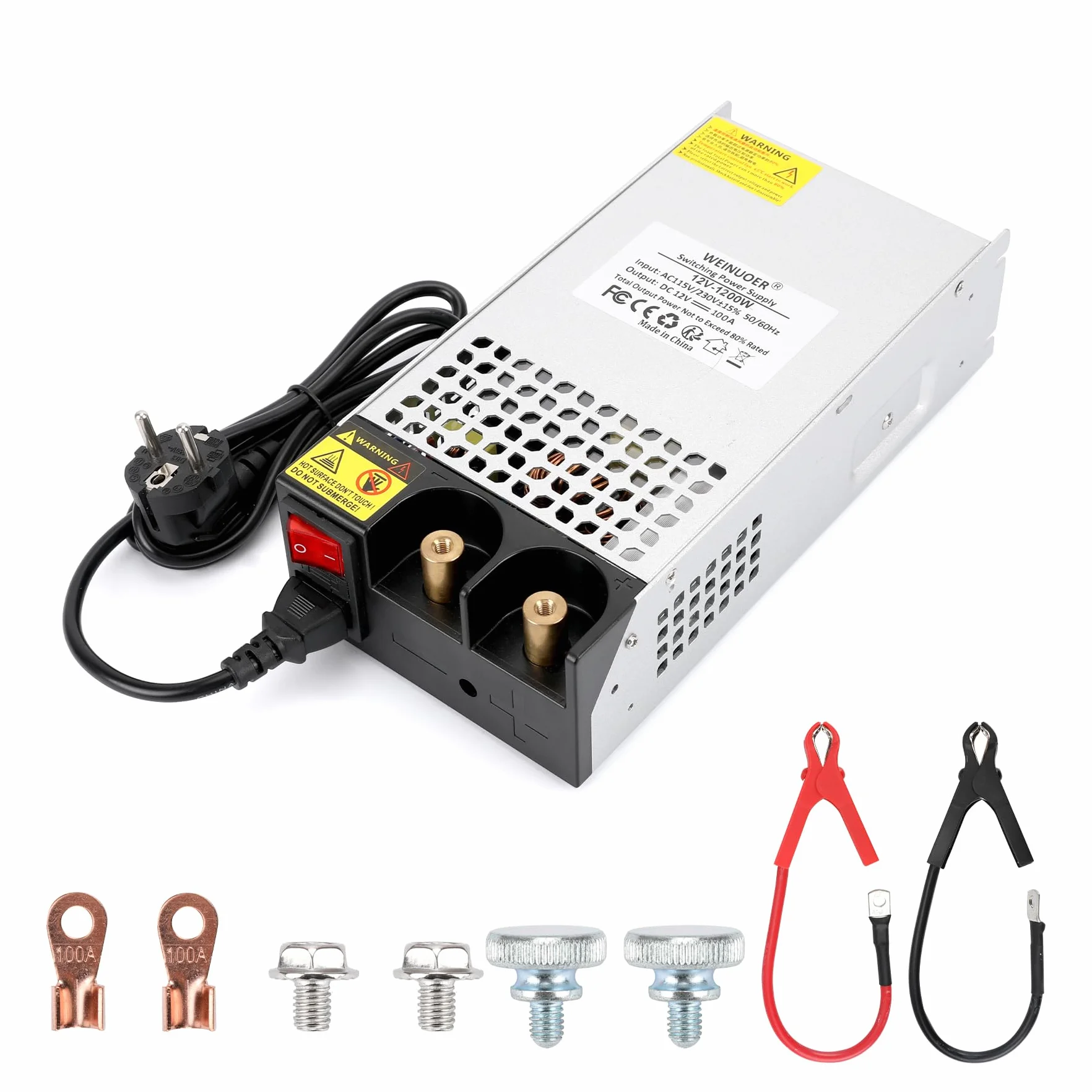 Zasilacz DC 12 V100A 1200 W, transformator AC230 V na DC12 V, transformator impulsowy, 12 V 100 A do świateł LED, monitorowania, car audio, CCTV, drukarek 3D i innych urządzeń 12 V