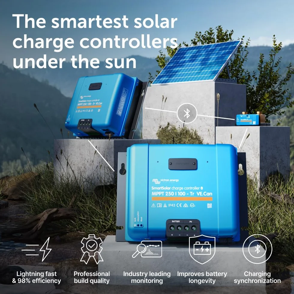Victron Energy SmartSolar MPPT TR VE.Can 250V 100 amp 12/24/36/48-Volt Kontroler Ładowania Słonecznego (Bluetooth)