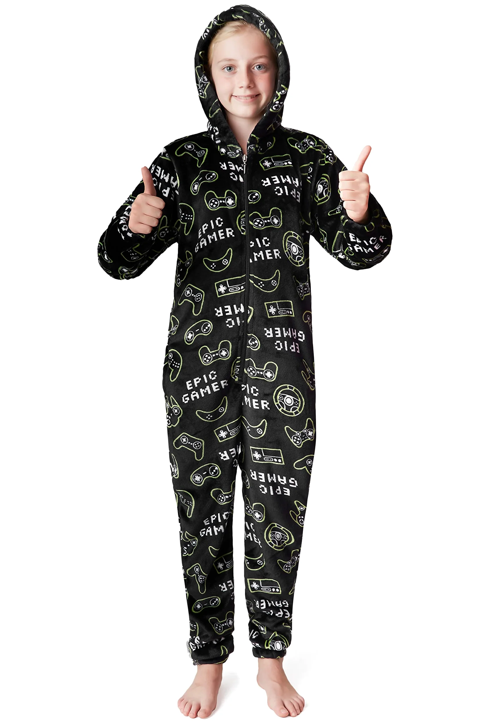 CityComfort Chłopięcy Spioszki Polarowa Piżama 7-14 lat Strój do Spania dla Graczy