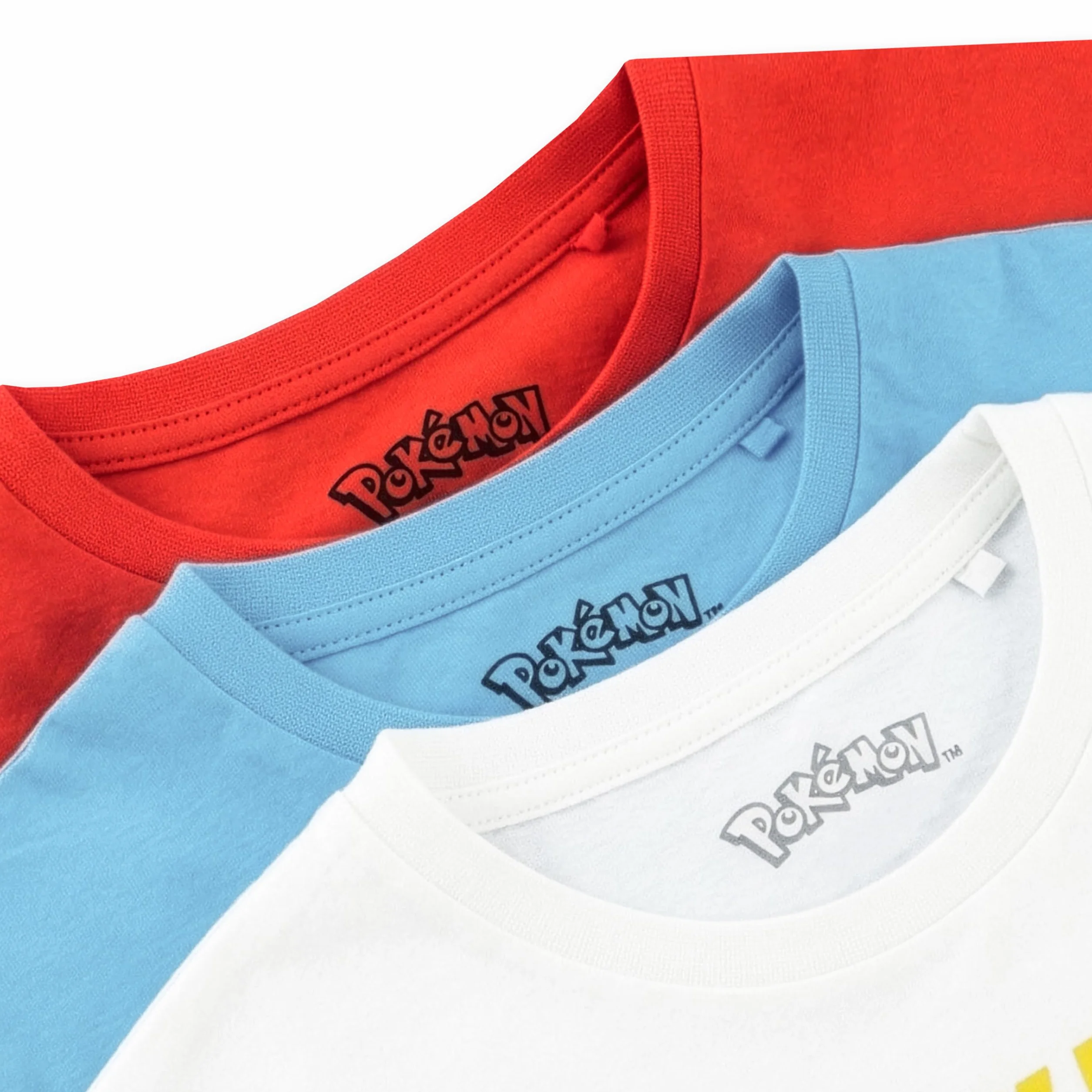 Pokémon Zestaw 3 T-Shirtów, T-shirty Dla Chłopców, Koszulka Pikachu Chłopca, Ubrania Dzieci