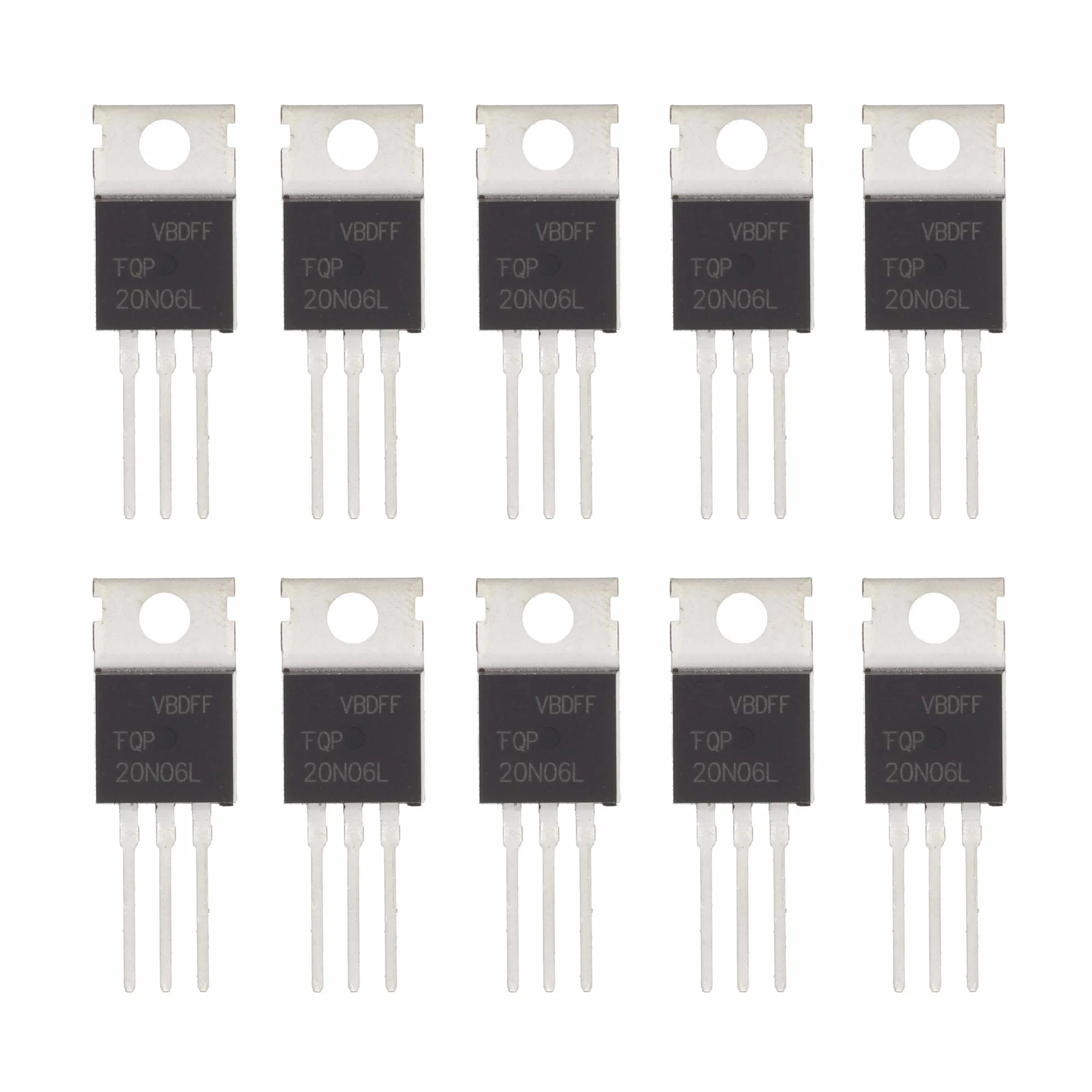 10 szt. 20N06 (FQP20N06L FQP20N06) TO-220 20 A 60 V N-Channel Power MOSFEF tranzystor.