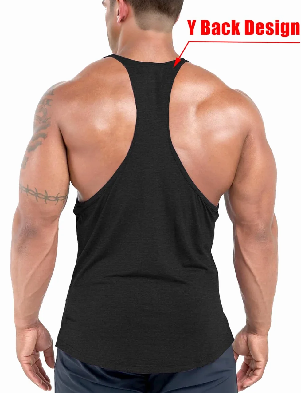 Męskie podkoszulki kulturystyczne Stringer Y-Back Muscle Fitness Athletic Stretch szybkoschnący top