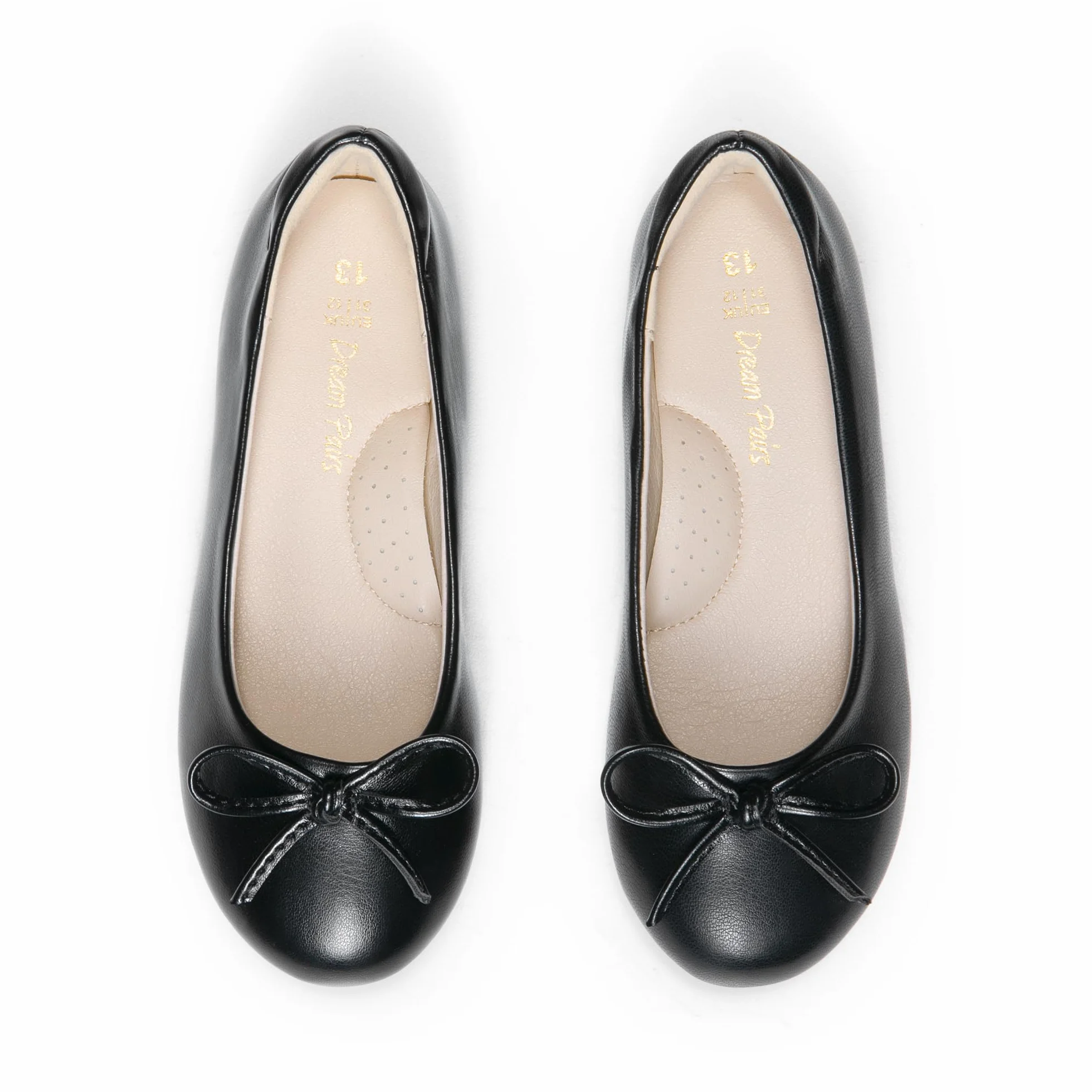 Dream Pairs Dziewczęce buty baleriny wsuwane kokardki kwiatowe na ślub
