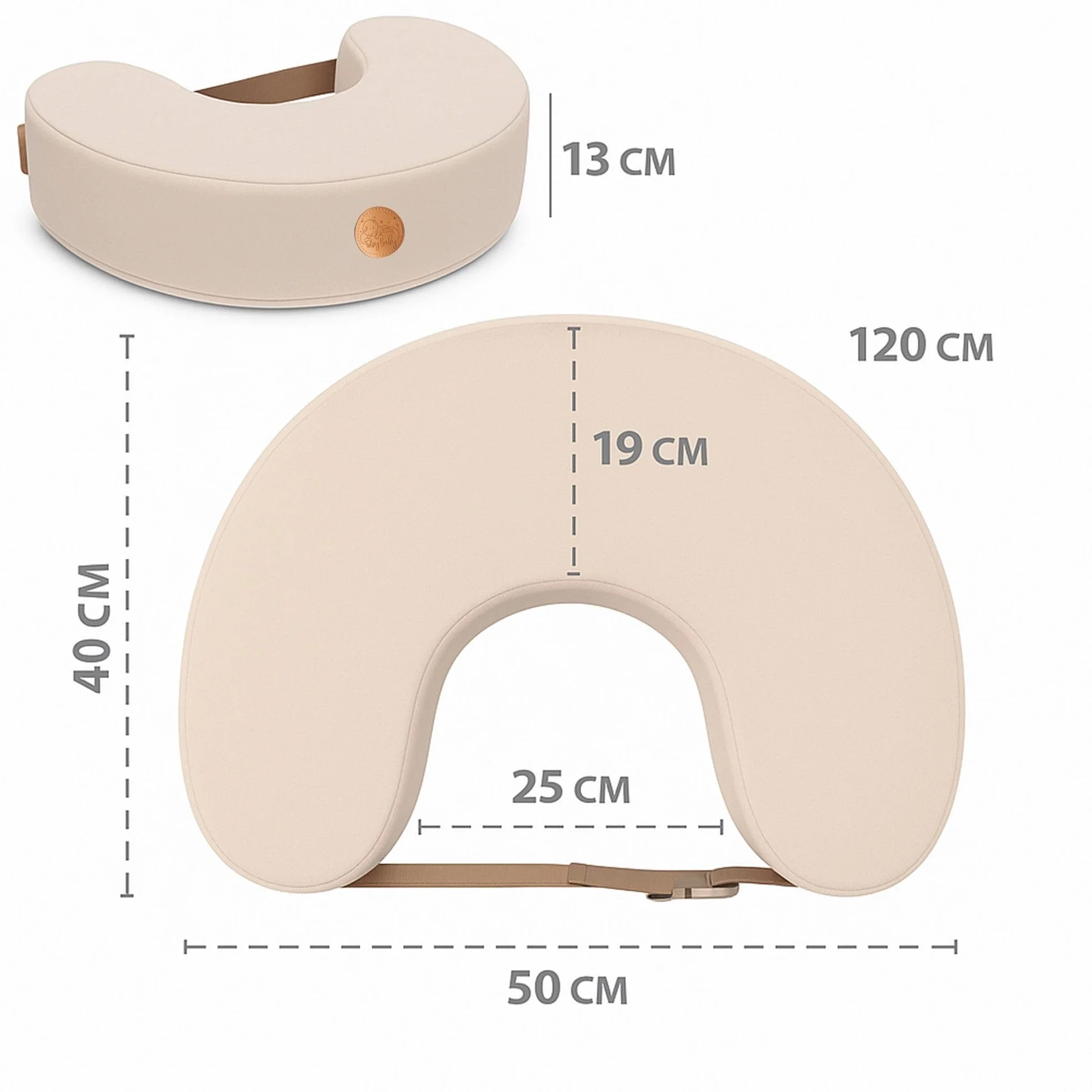Mała poduszka do karmienia 120 cm - Kompaktowa poduszka do karmienia mała poduszka do karmienia piersią Nursing Breastfeeding Pillow na podróż Sen