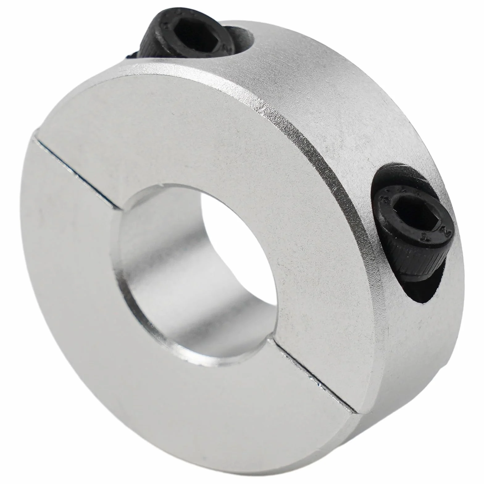 Typ zacisku kołnierza wału, pojedynczy podział, średnica wewnętrzna od 13 mm do 30 mm, wykończenie z czarnego tlenku (15 mm)