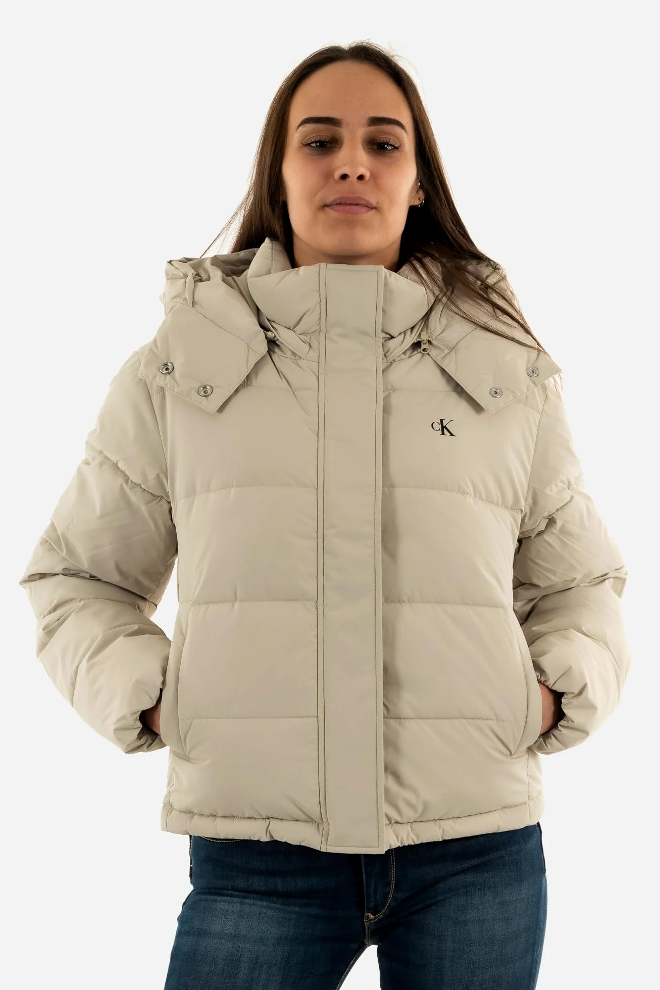 Calvin Klein Kurtka puchowa Kobiety Matte Monologo Nd Short Puffer J20j224119