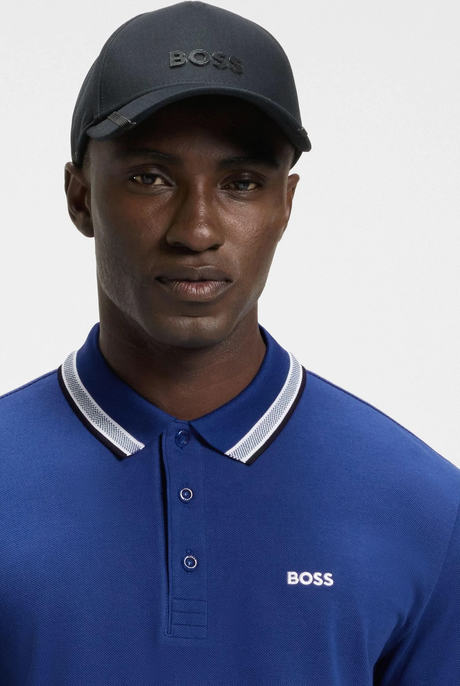 BOSS Męska koszulka polo Paddy Curved, Nowy - średni niebieski 420, 3XL