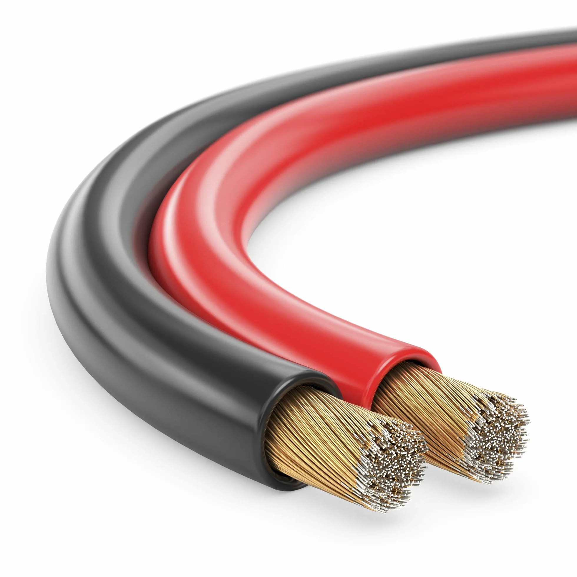 MANAX® Kabel podwójny 50 m, 2 x 0,75 mm², czerwony/czarny kabel 2-żyłowy (50 m 0,75 mm² - 1 pierścień, czerwony/czarny)
