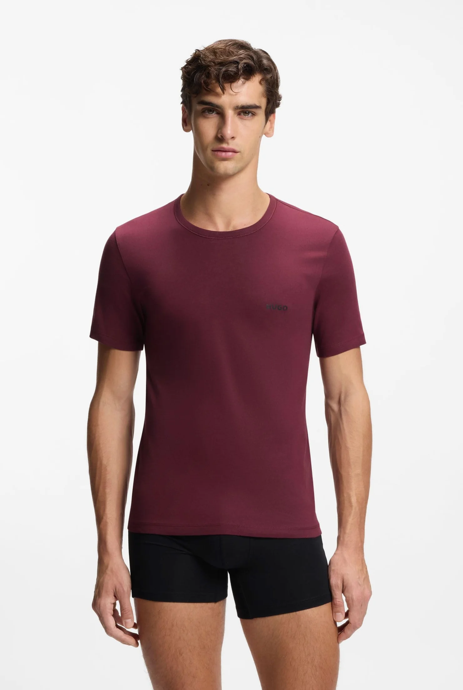 HUGO Koszulka Mężczyźni T-shirt Rn Triplet P