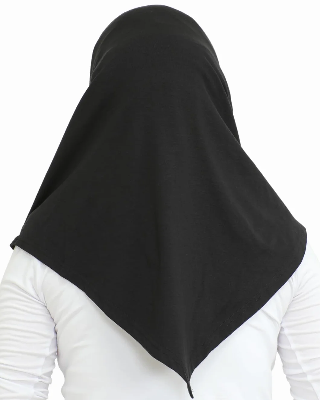 Muzułmański hidżab turban miękki szalik dżersej długi hidżab Abaya Czarny
