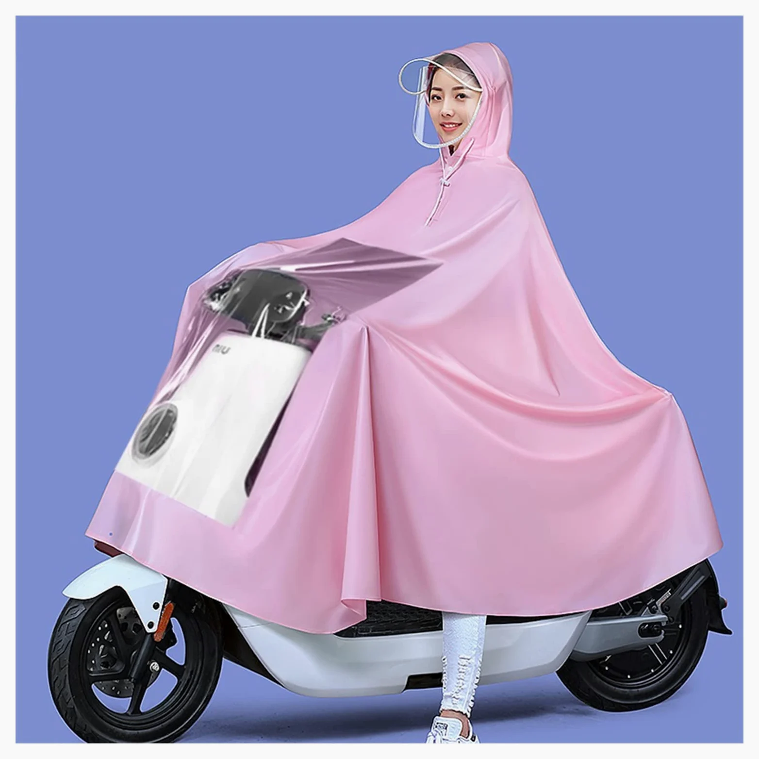 Klamki do okien cykl peleryna przeciwdeszczowa damskie poncza wiatroszczelne unisex na rower Ebike motocykl skuter Poncho