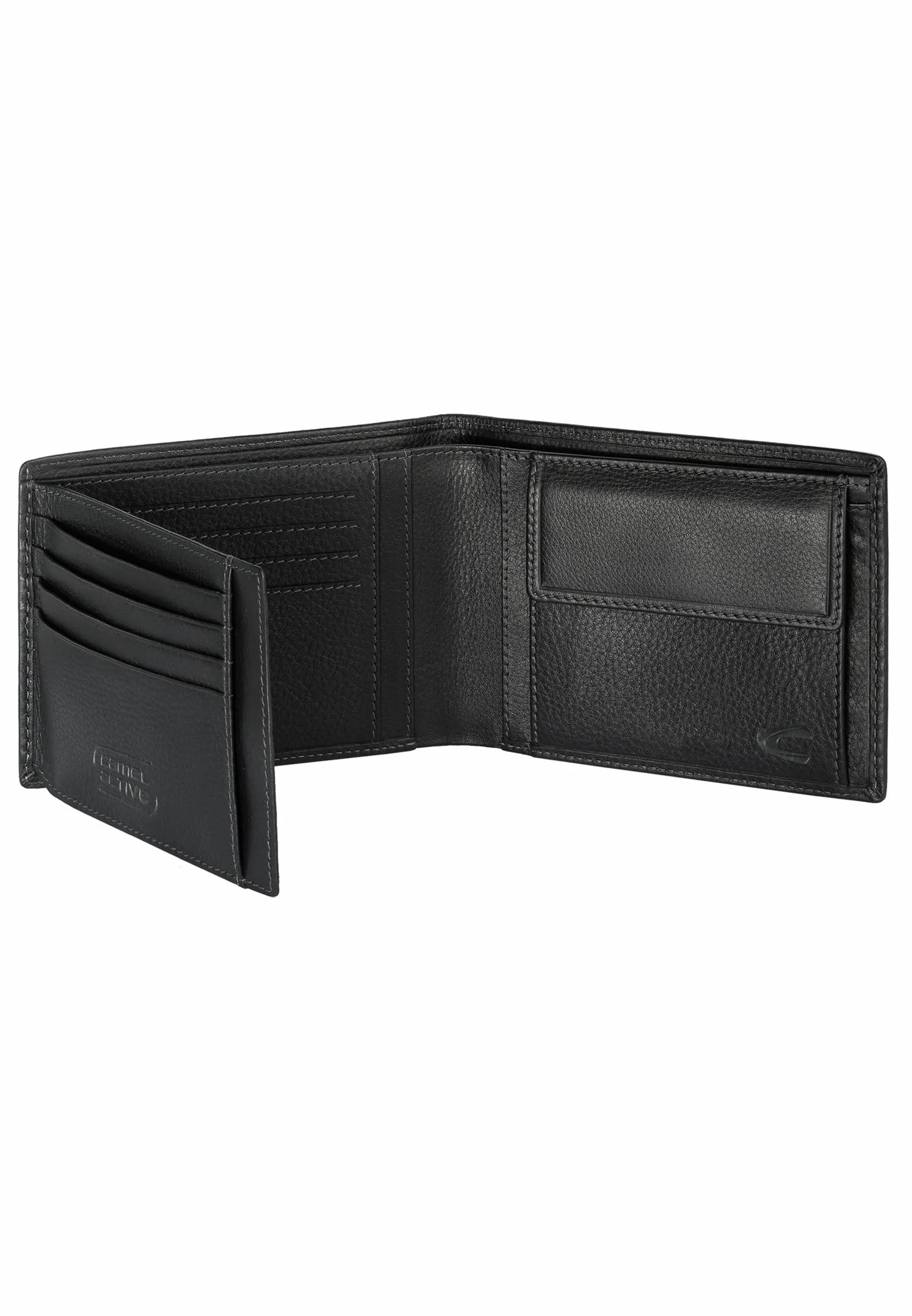 Camel Active Atlanta portfel męski RFID skóra czarny 12,5x2,5x9,5