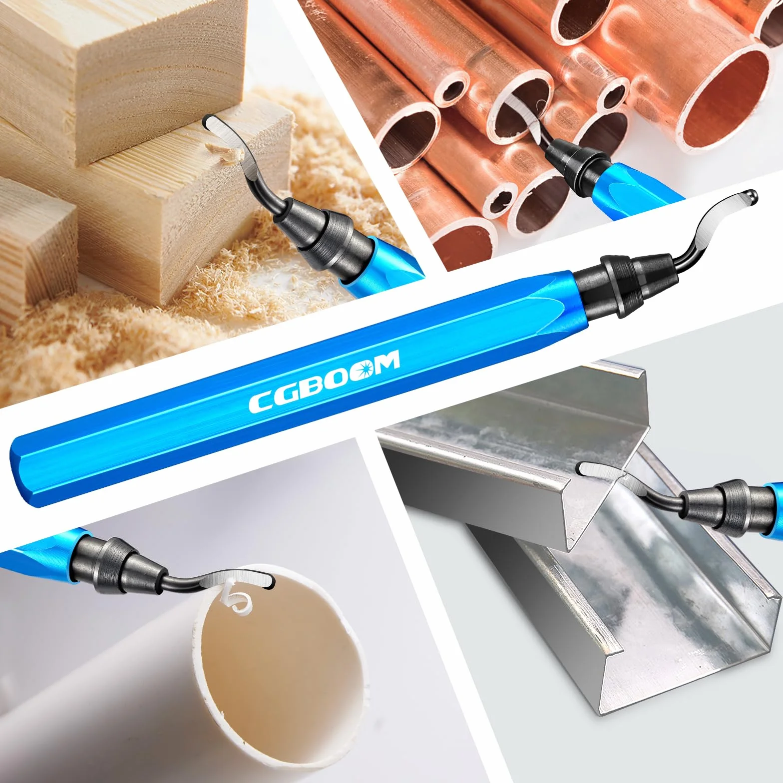 Narzędzie do usuwania zadziorów, Burr Remover z 20 ostrzami w 3 modelach, obrotowe ostrza do depilacji 360°, praktycznenarzędzie do aluminium, druku 3D, miedzi i stali metalu, plastiku