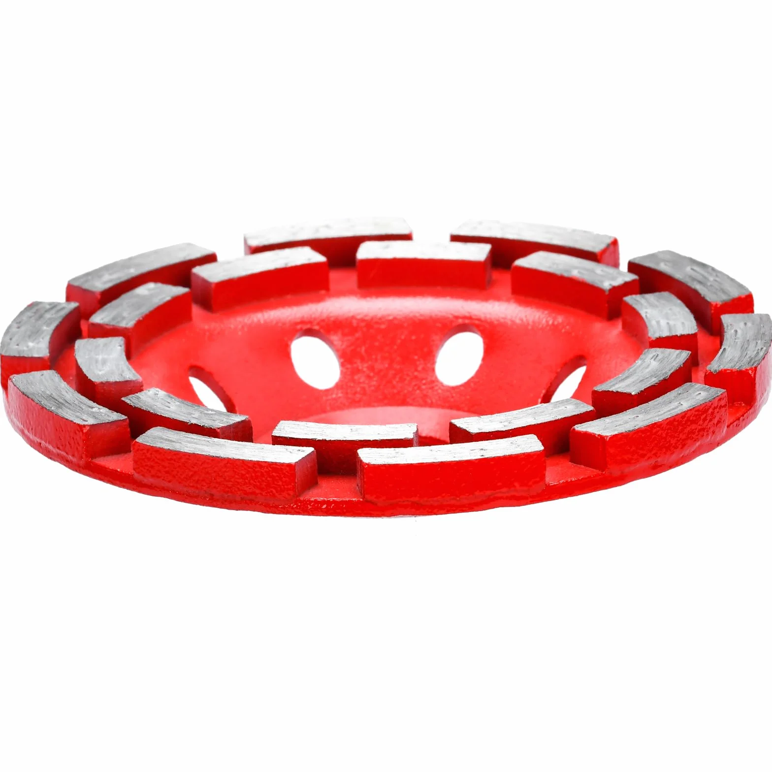 Diamentowa tarcza szlifierska 125 mm x 22,23 mm, diamentowa tarcza szlifierska, dwurzędowa, do betonu, kamienia naturalnego, kleju do płytek, granitu, muru, czerwona