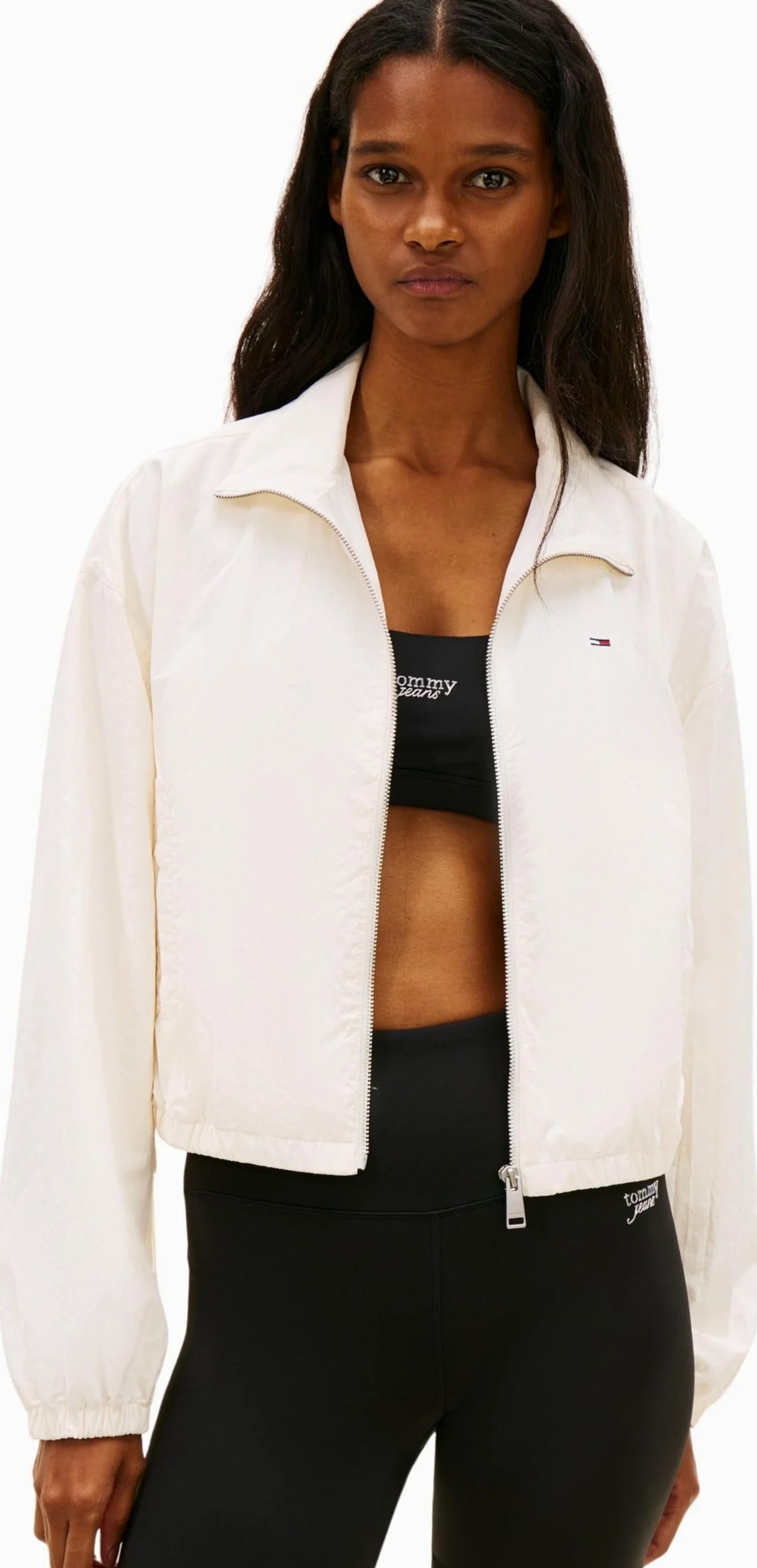 Tommy Jeans Damska kurtka Tjw Tie Side z wysokim dekoltem DW0DW22325 Inne kurtki, BIAŁA (starożytna biała), S