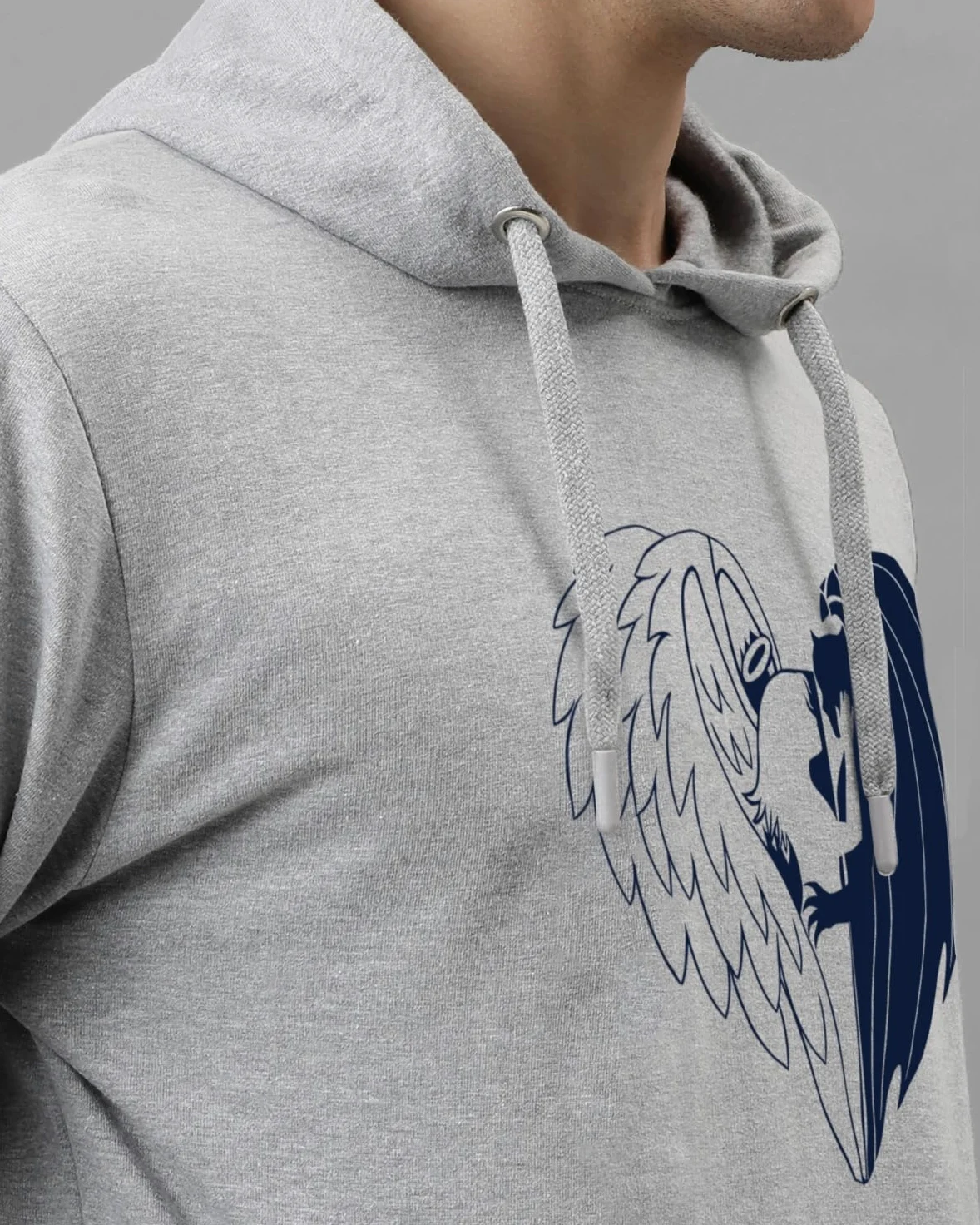 ADRO Męskie bluzy z kapturem | Męska bluza z kapturem z nadrukiem | Bluza męska