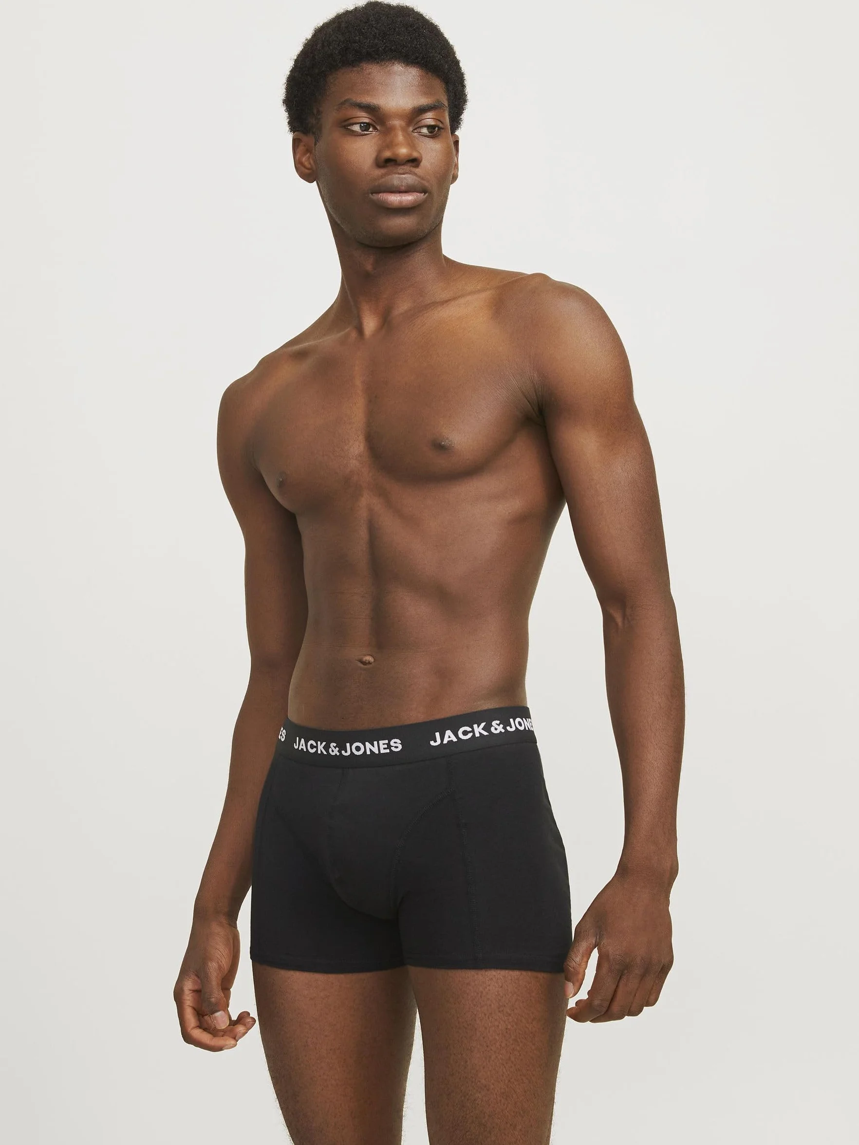 JACK & JONES Jacanthony Trunks Bokserki Mężczyźni Zestaw 3 Sztuk Czarne