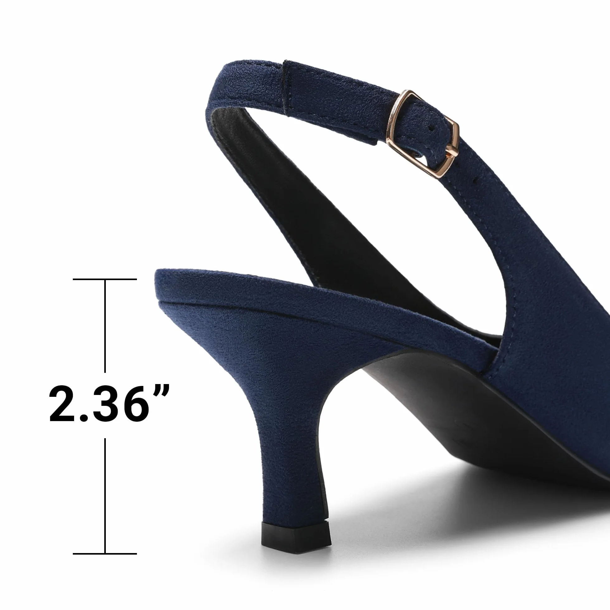 DREAM PAIRS Damskie Kocięta Obcasy Szpiczasty Nosek Niskie Czółenka Buty Damskie Impreza Ślub