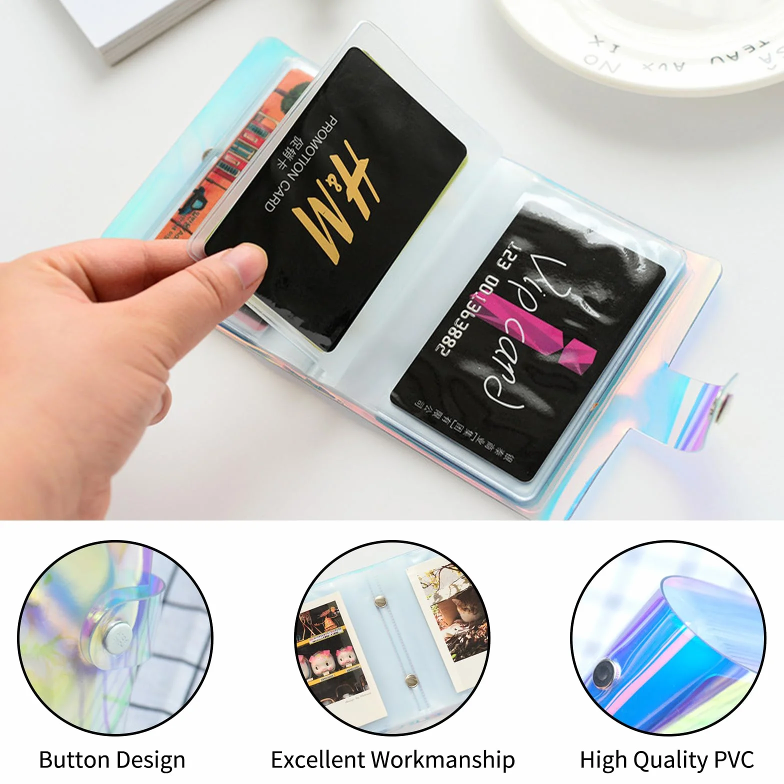 Mały album fotograficzny na zdjęcia o wielkości 7,6 cm, kompatybilny z Fujifilm Instax Mini, Polaroid Instax Mini/Kpop, album fotograficzny, mały, na duże zdjęcia 7,6 cm, kompatybilny z