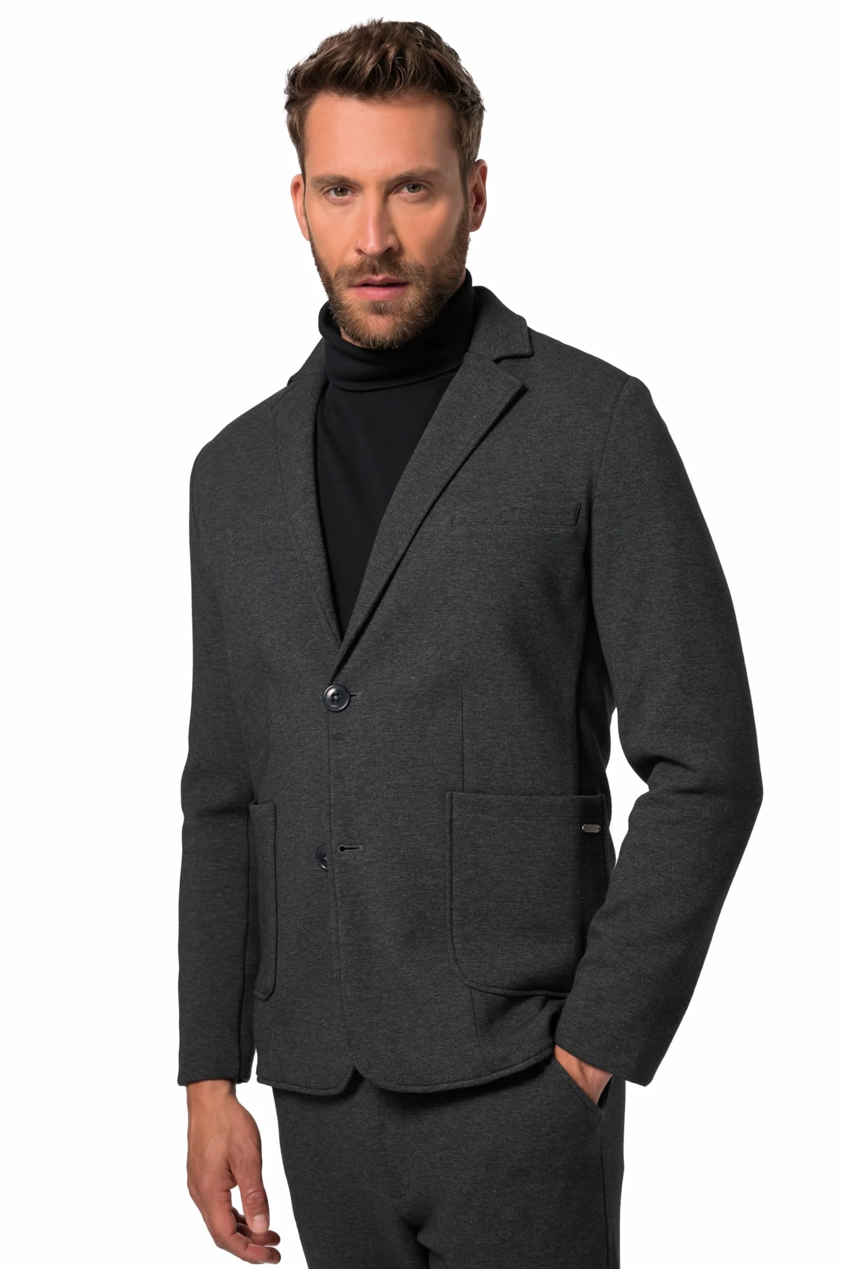 JP 1880 Męska marynarka dresowa, New York, Flexnamic Blazer, antracytowy, XL