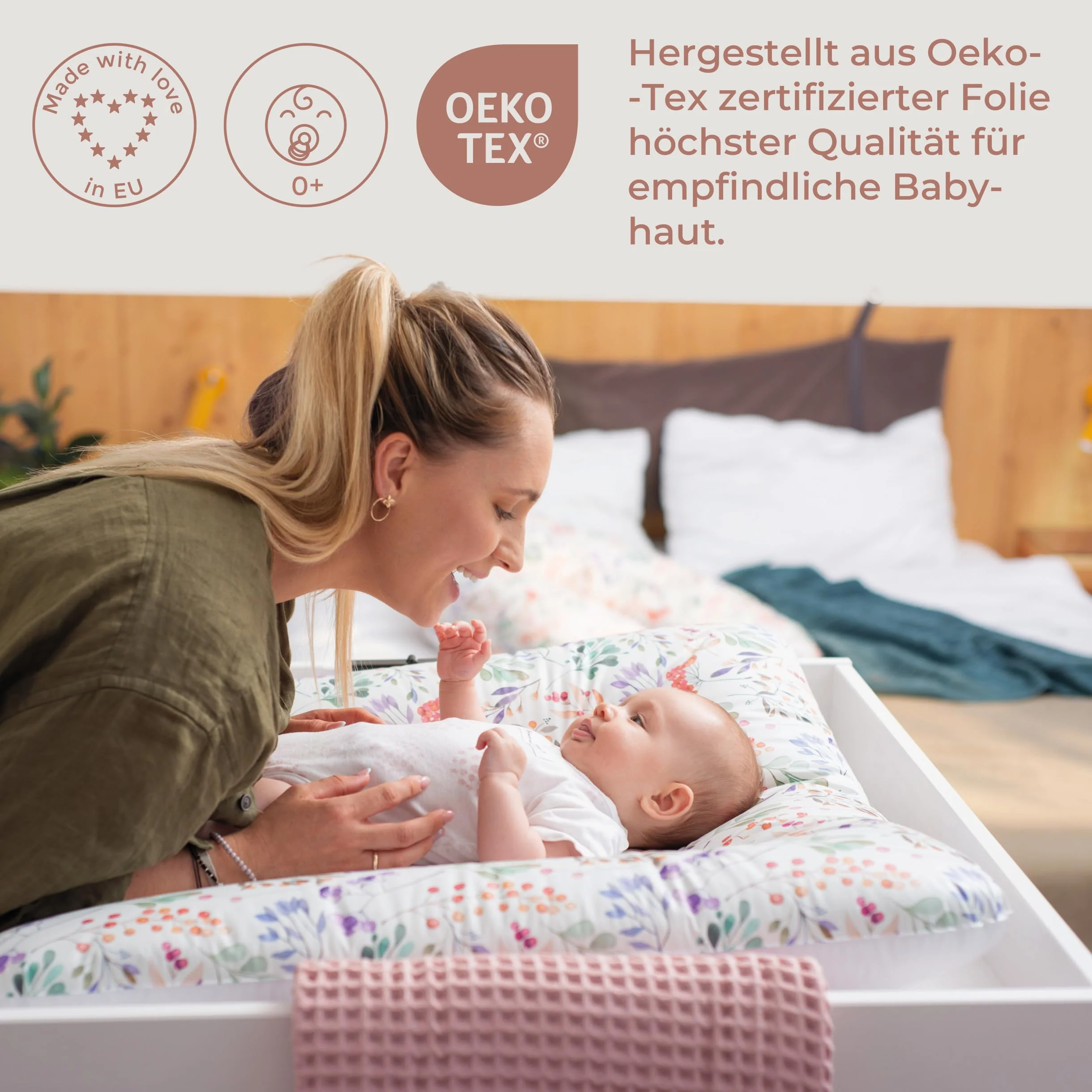 Ceba Baby® miękka przewijanka 50x70 cm - podkład do przewijania dla dziewczynek i chłopców - wodoszczelna, zmywalna - OEKO-TEX® Standard 100 - Wyprodukowano w UE - Mysz