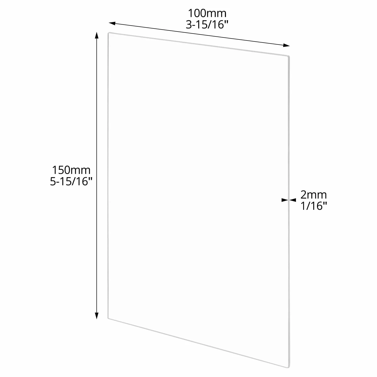 QWORK® 10 szt. przezroczystych arkuszy akrylowych, 10 x 15 cm, grubość 2 mm, przezroczysty arkusz z tworzywa sztucznego, do projektów DIY, wyświetlaczy