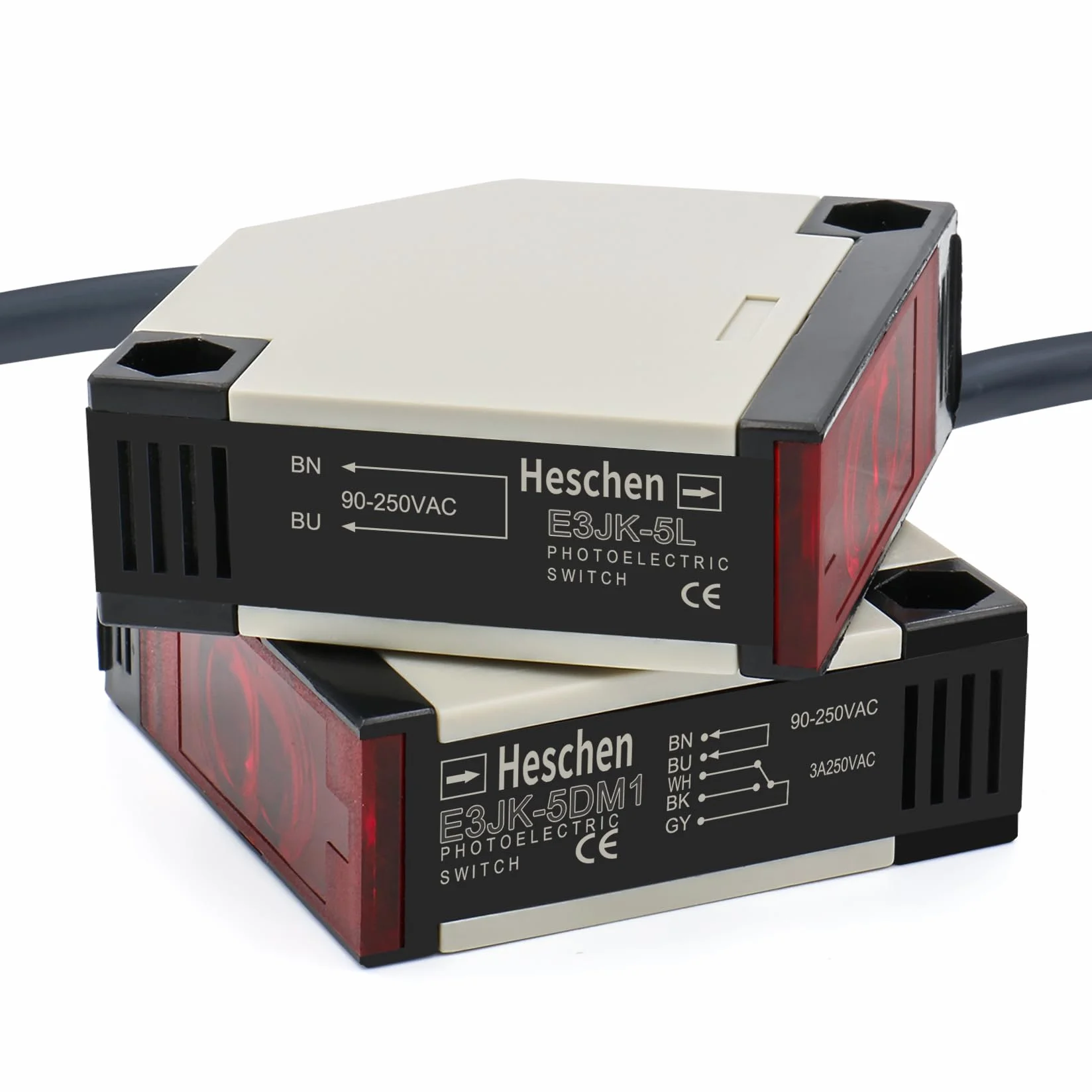 Heschen przełącznik fotoelektryczny E3JK-5DM1-5L AC 90-250 V typ bijekcji odległość wykrywania 5 m