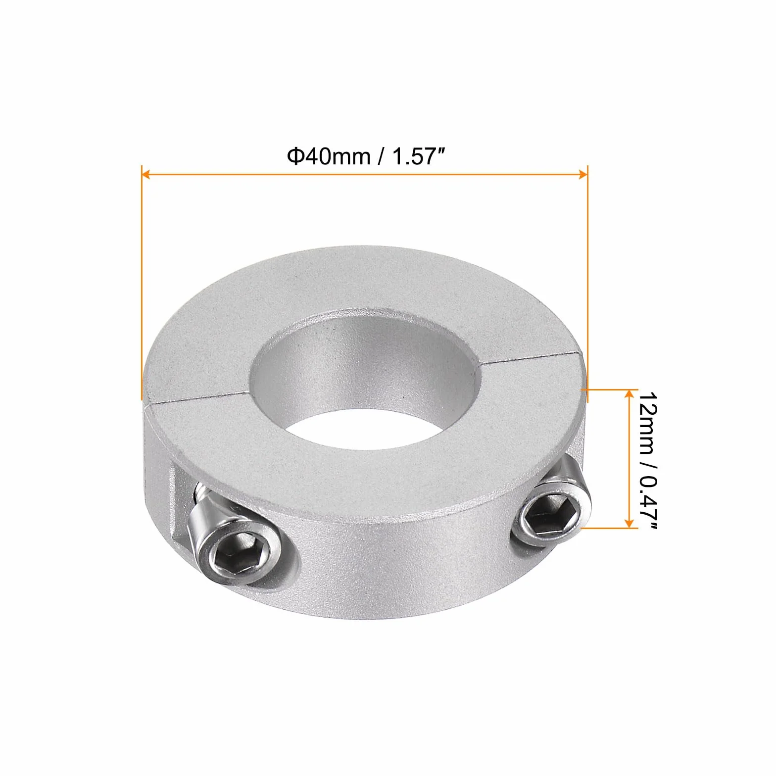 QUARKZMAN 4 szt. podwójny kołnierz wałka rozłupującego do wału 20 mm, zestaw śrub kołnierz zaciskowy 40 mm AD 12 mm szerokość do korków, uchwytów pozycyjnych, kół zębatych, maszyn, narzędzia