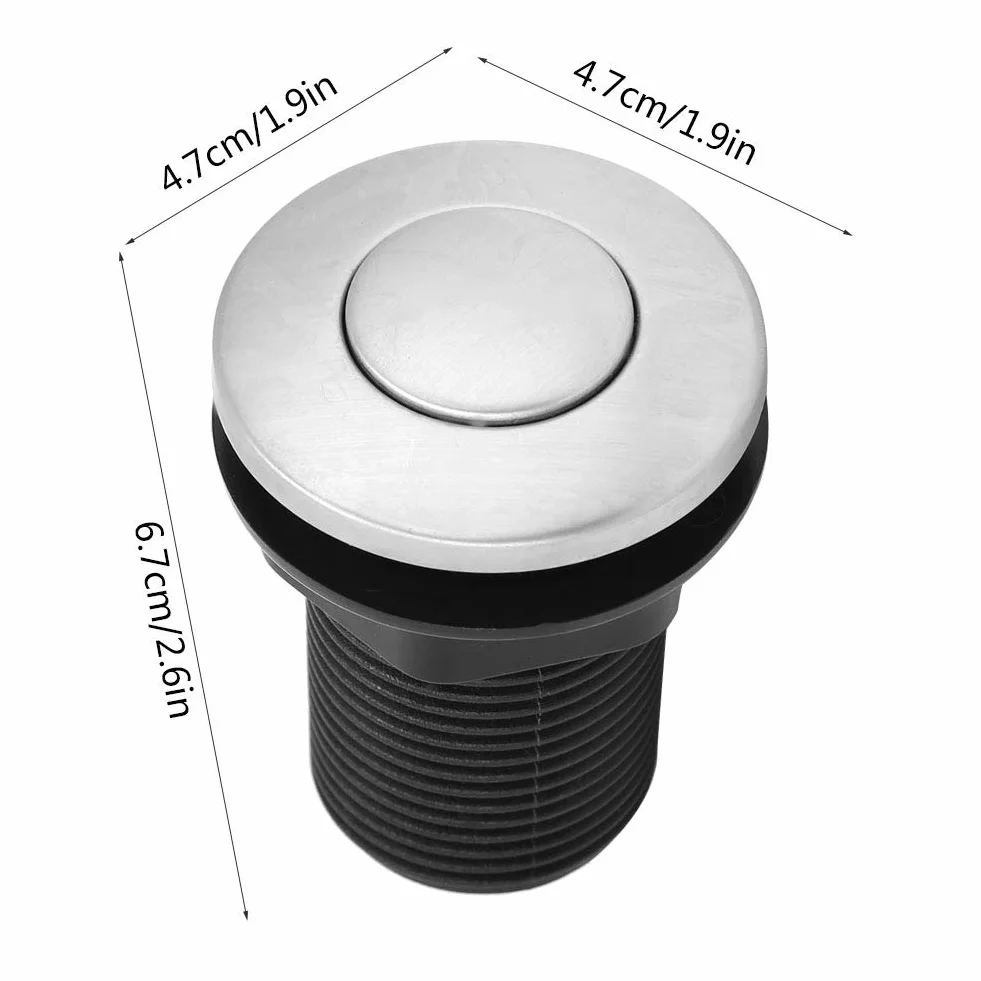 Przełącznik Powietrza Złom śmieci 32mm Przełącznik Powietrza do Disp Zestaw Węży Pneumatycznych Utylizacja wł./wył. Automatyczny Przycisk Samoblokujący