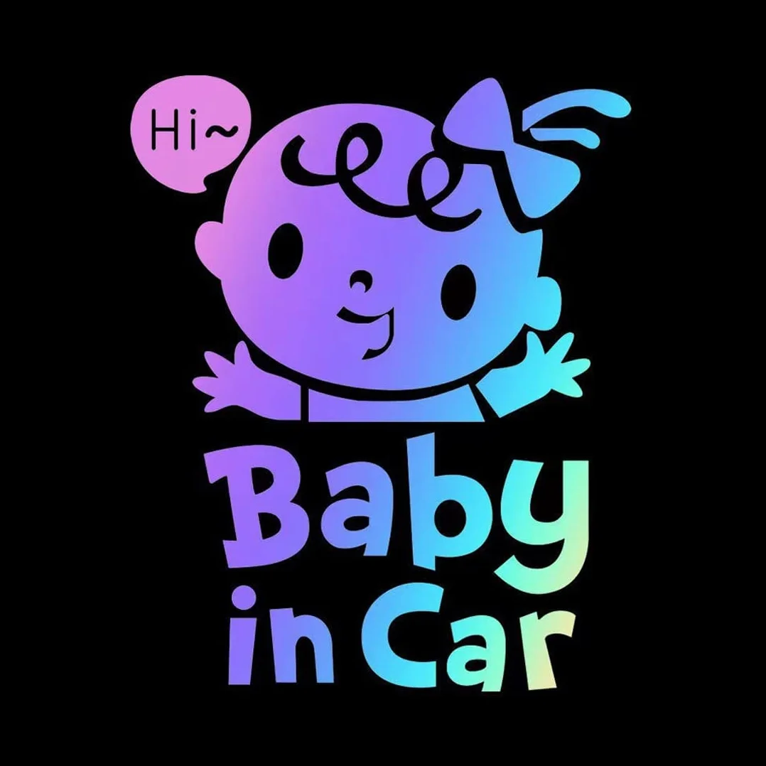 3 szt. Naklejki dla dzieci w samochodzie Baby on Board Sign, naklejki dla dzieci na pokładzie dla dzieci, na pokładzie na zewnątrz trwałe i wodoodporne winylowe tuningowe naklejki samochodowe
