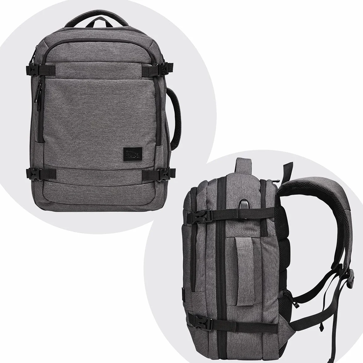 Cabin Max Svalbard Torba kabinowa 40 x 30 x 20 cm pasuje do Wizz Air i Easyjet Szary