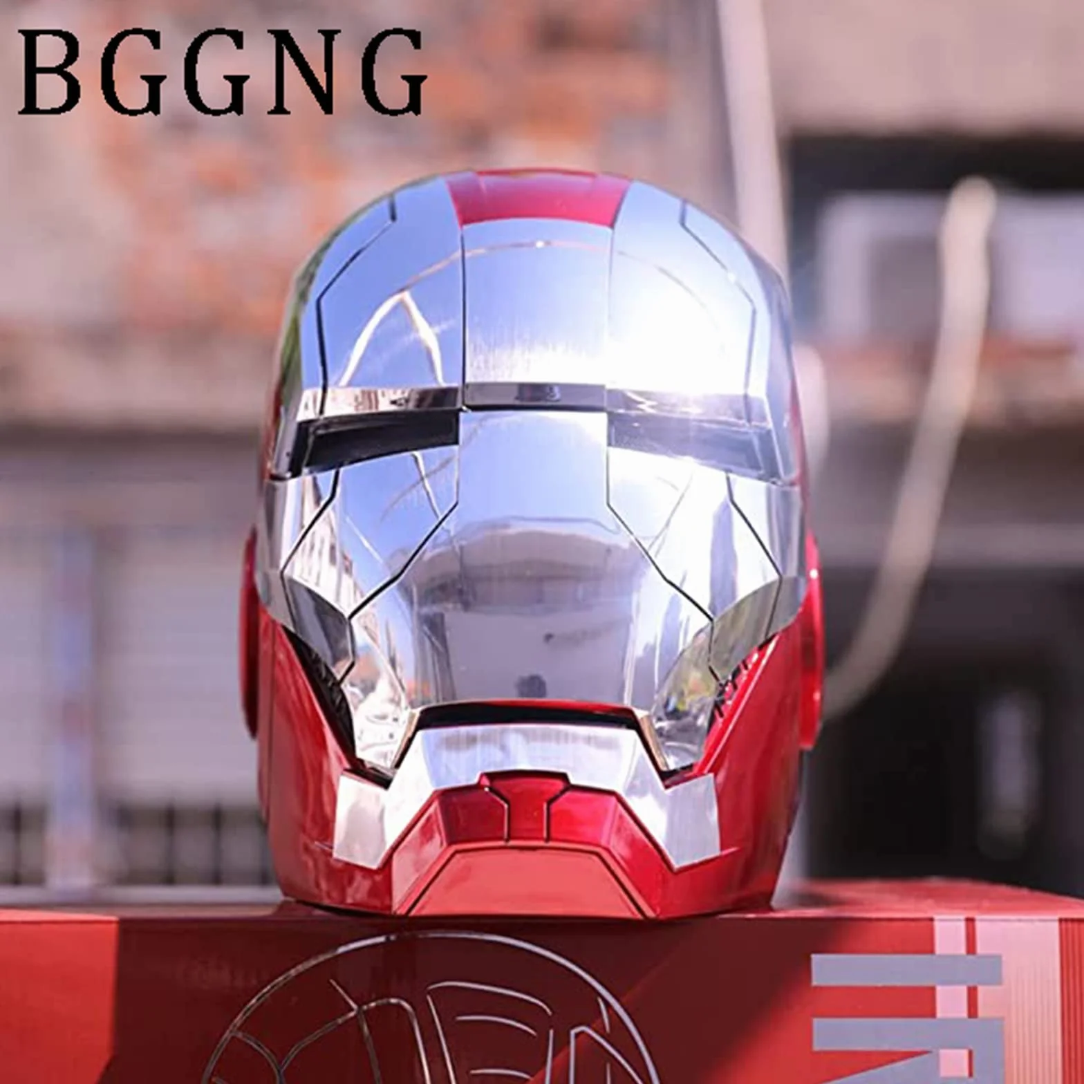 Iron Man kask elektryczny MK5 1:1 do noszenia sterowanie głosem świecąca maska
