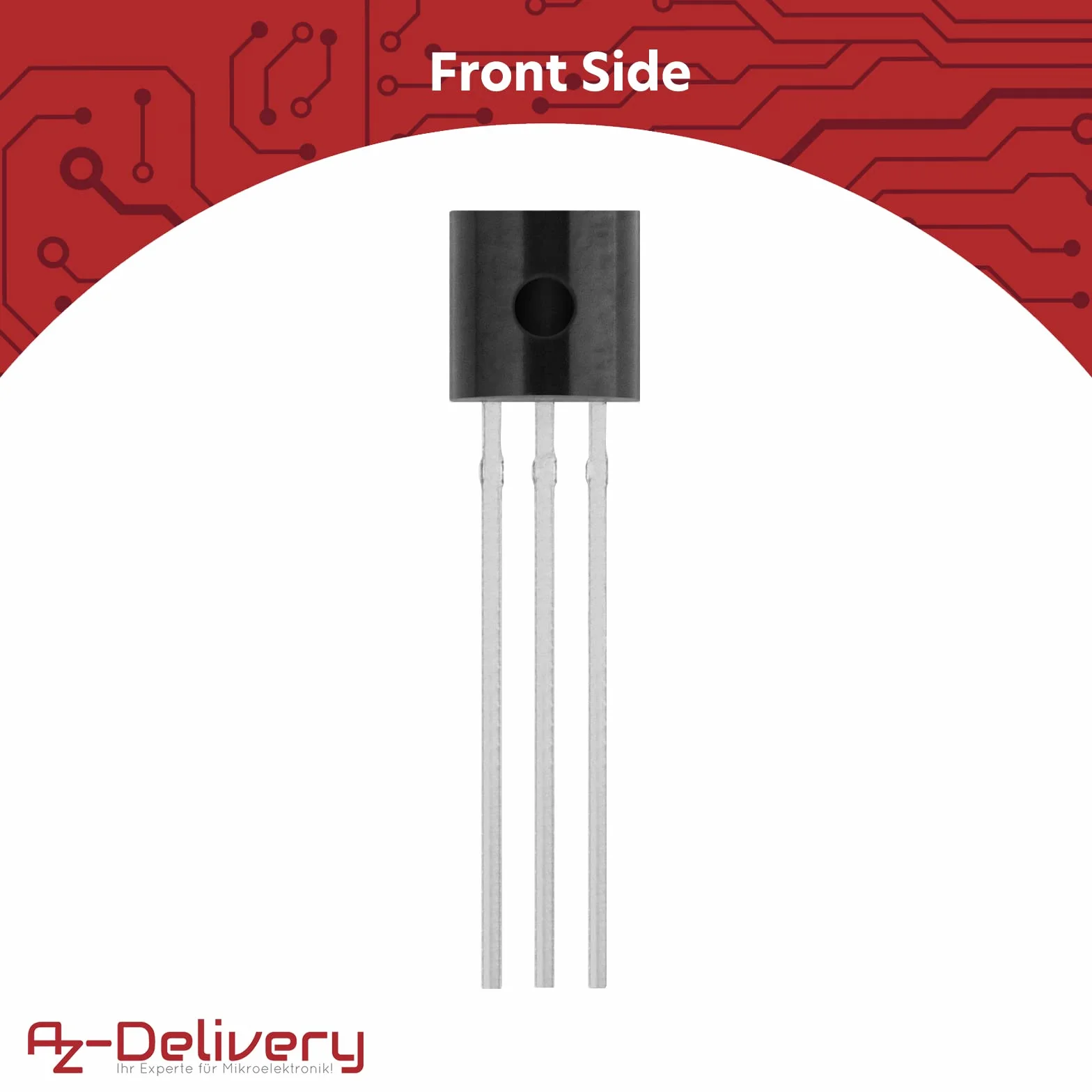 AZDelivery 3 x DS18B20 Cyfrowy Czujnik Temperatury TO92-55°C - +125°C kompatybilny z Arduino i Raspberry Pi, w tym E-Book!