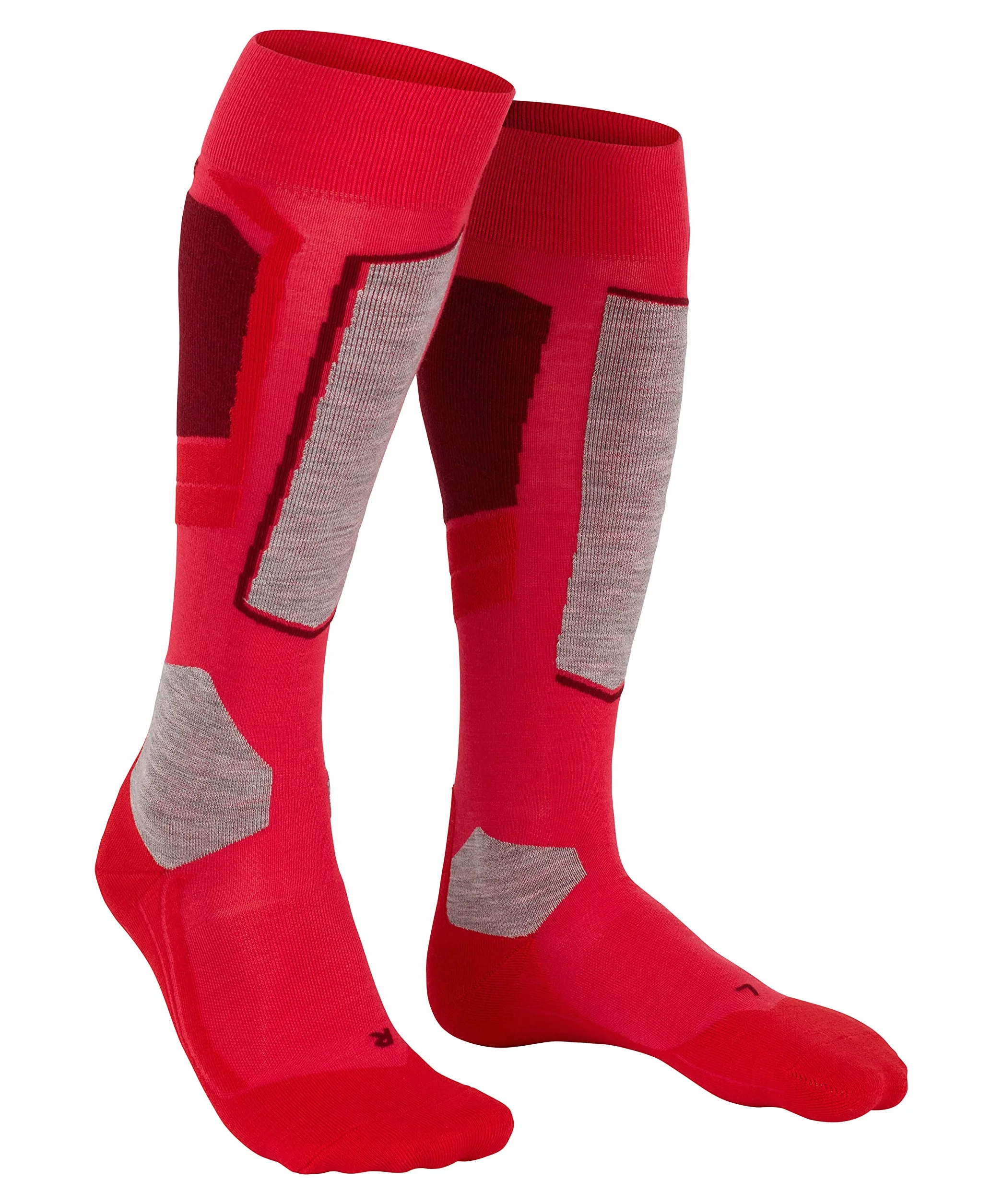 FALKE Kobiety Skarpety narciarskie SK4 Advanced W Kh Wełna ciepłe cienkie 1 Para, Czerwony Rose 8680-O, 39-40