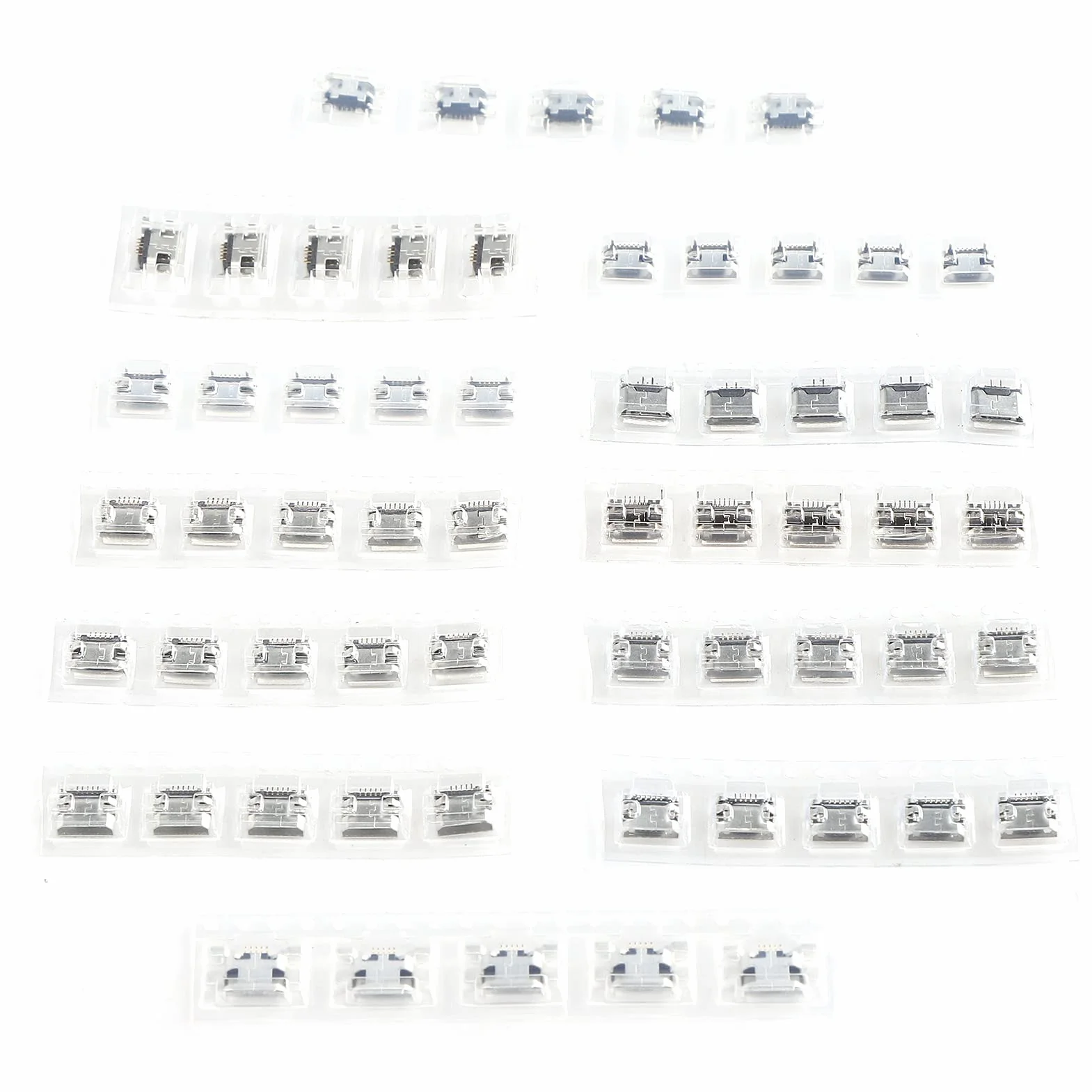Shanrya Port Micro Usb, 60 szt. Złącze Micro USB Mini do złącza USB SMD