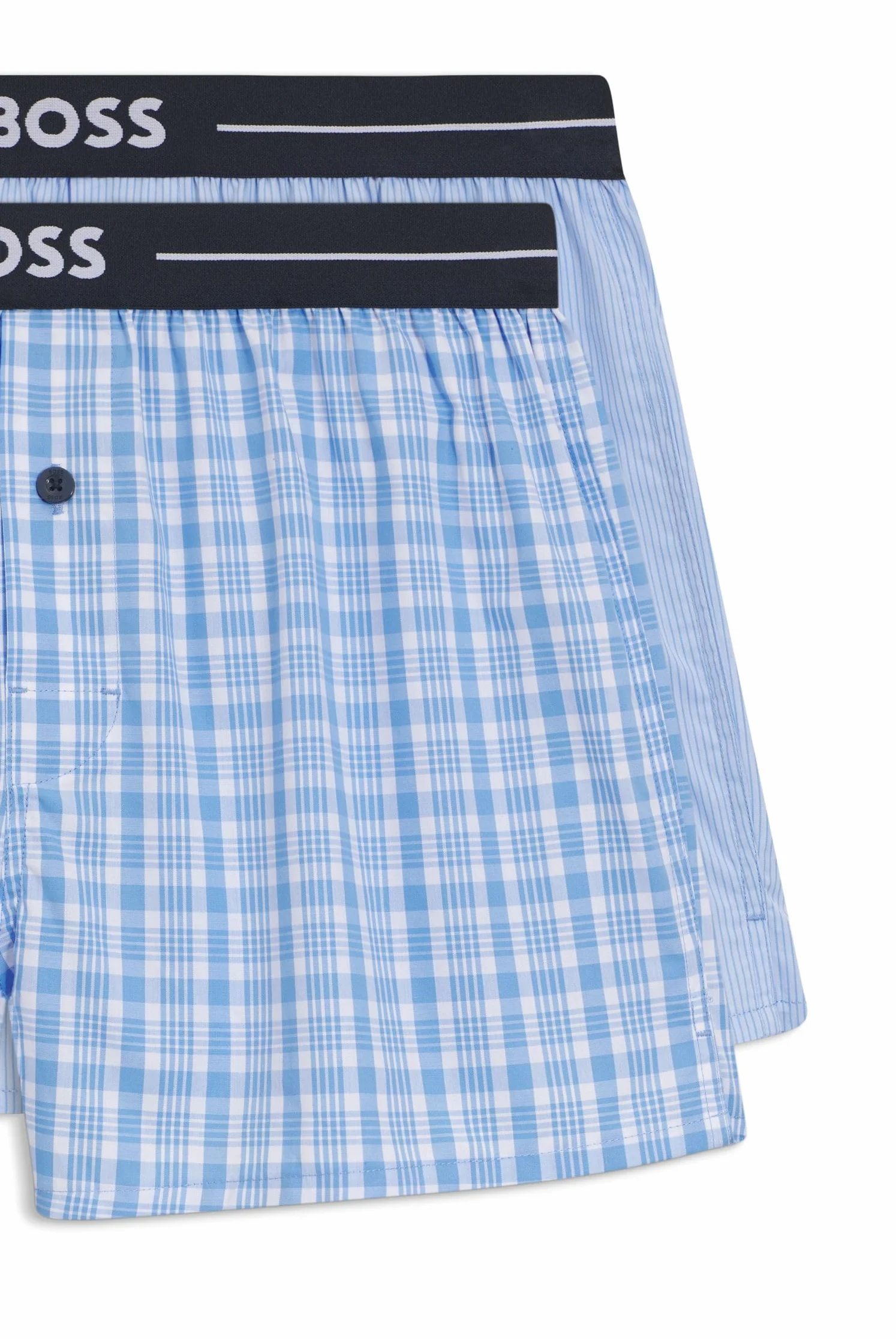 BOSS Męskie spodnie piżamowe 2P Boxer Shorts EW, New - Open Blue471, XL