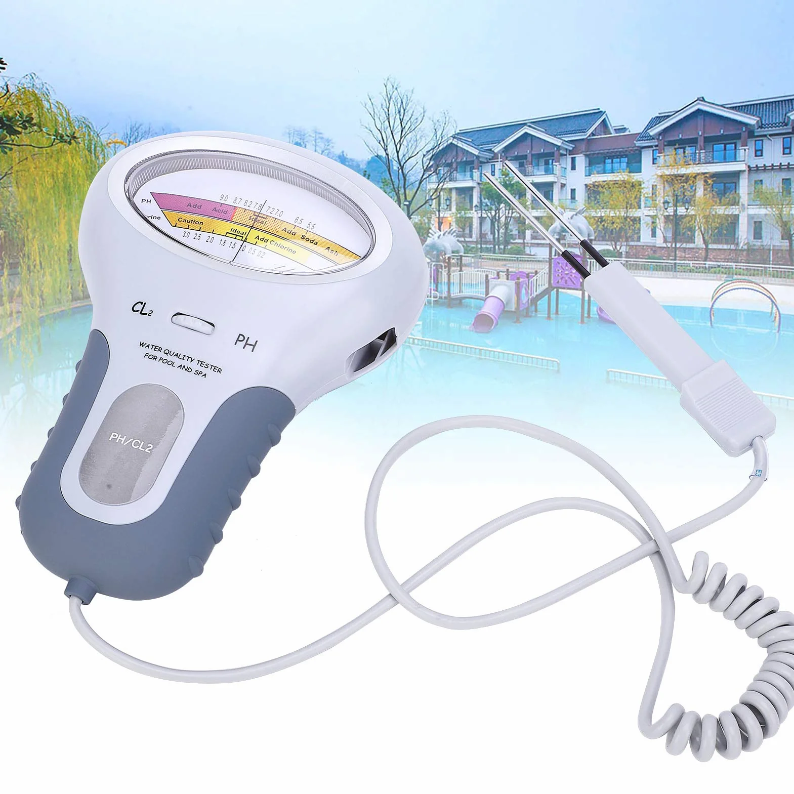 PC 102B CL2 Chlor, Basen Spa jakość Wody Testowanie Bakterii w Basenie Tester Ph Tester Ph Analizator z sondą