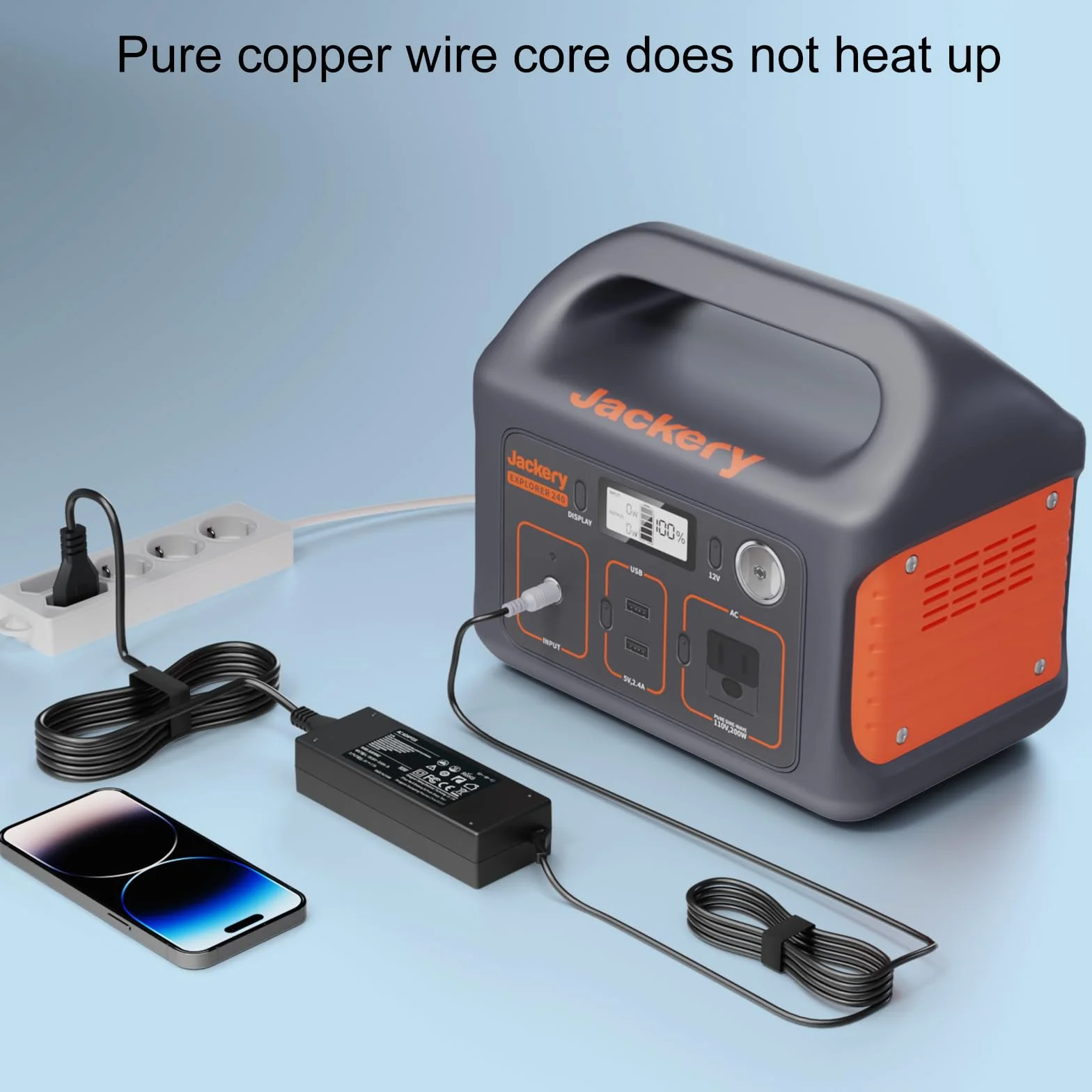Ładowarka 90W 24V kompatybilna z Jackery Portable Power Station Explorer 160 240 300 500 550 E300 E500 E550 Generator słoneczny 167Wh 240Wh 293Wh 518Wh Kabel zasilający akumulatora