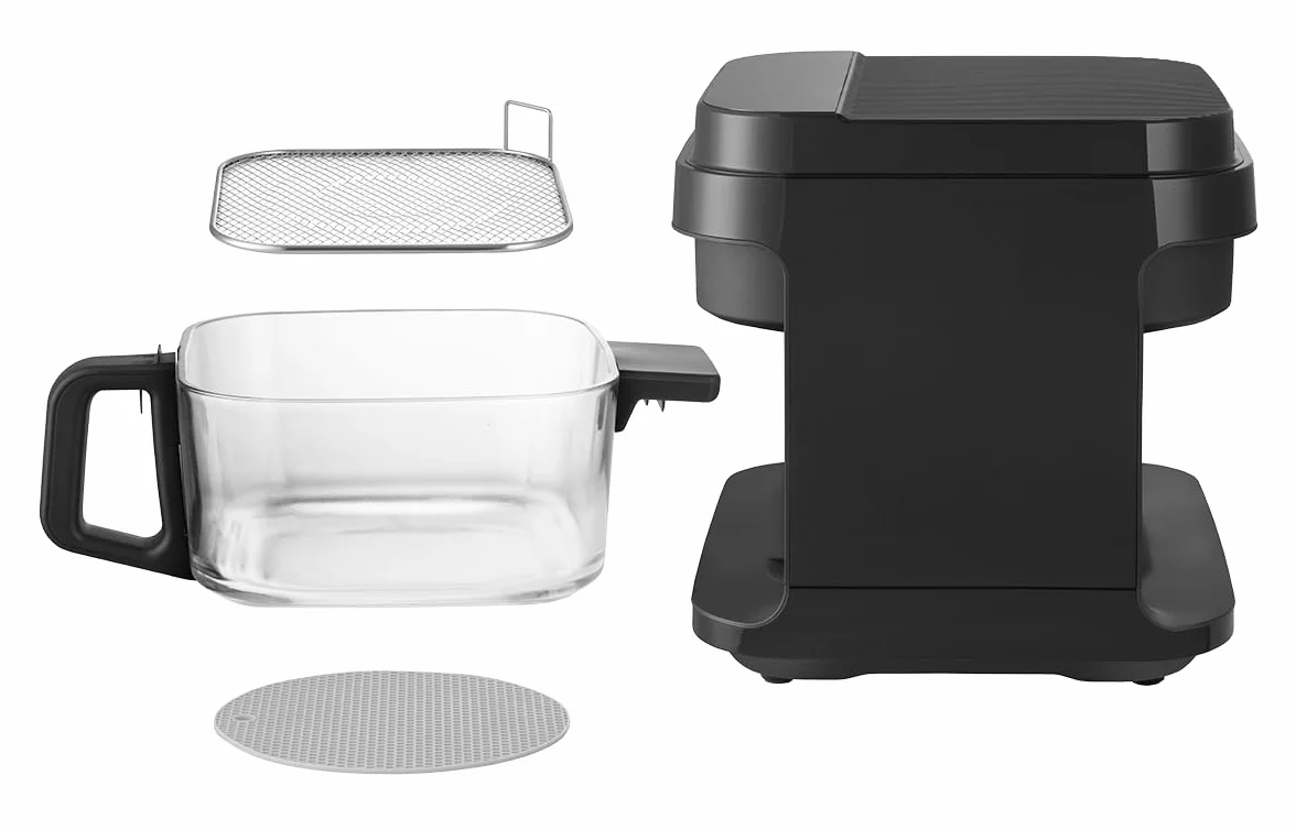 Frytkownica na gorące powietrze GLASS & FAST 5,5 l FR5500, czarna