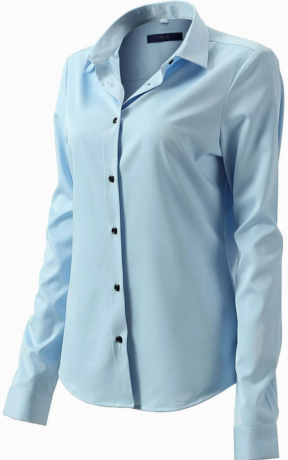FLY HAWK Koszula damska bluzka basic włókno bambusowe koszula koszula slim fit koszule robocze z długim rękawem stretch koszule czas wolny biznesowa elegancka koszula rozmiar 34 do 52
