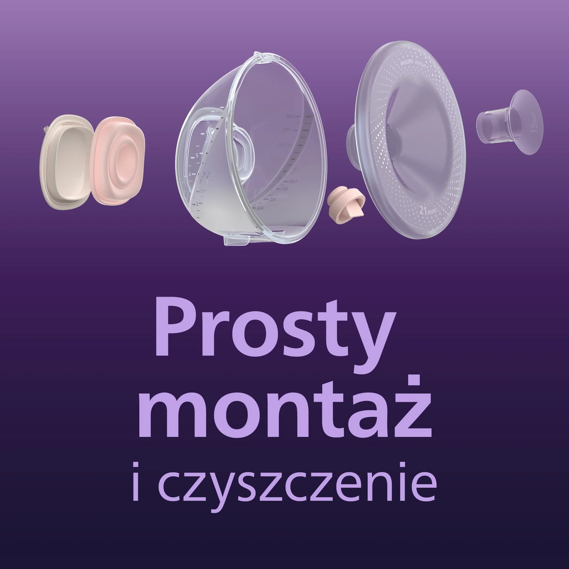 Philips Avent podwójny laktator elektryczny niewymagający użycia rąk, silnik klasy szpitalnej, naśladujący rytm picia dziecka, odciąganie pokarmu do 85 razy na minutę, SCF547/11