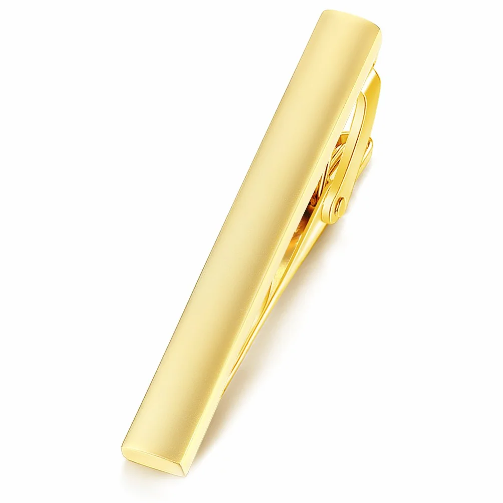 HONEY BEAR 4 cm Męskie/Chłopięce Skinny Tie Clip Bar do Wąskiego Krawata, Biznesowy Prezent Ślubny 4 cm
