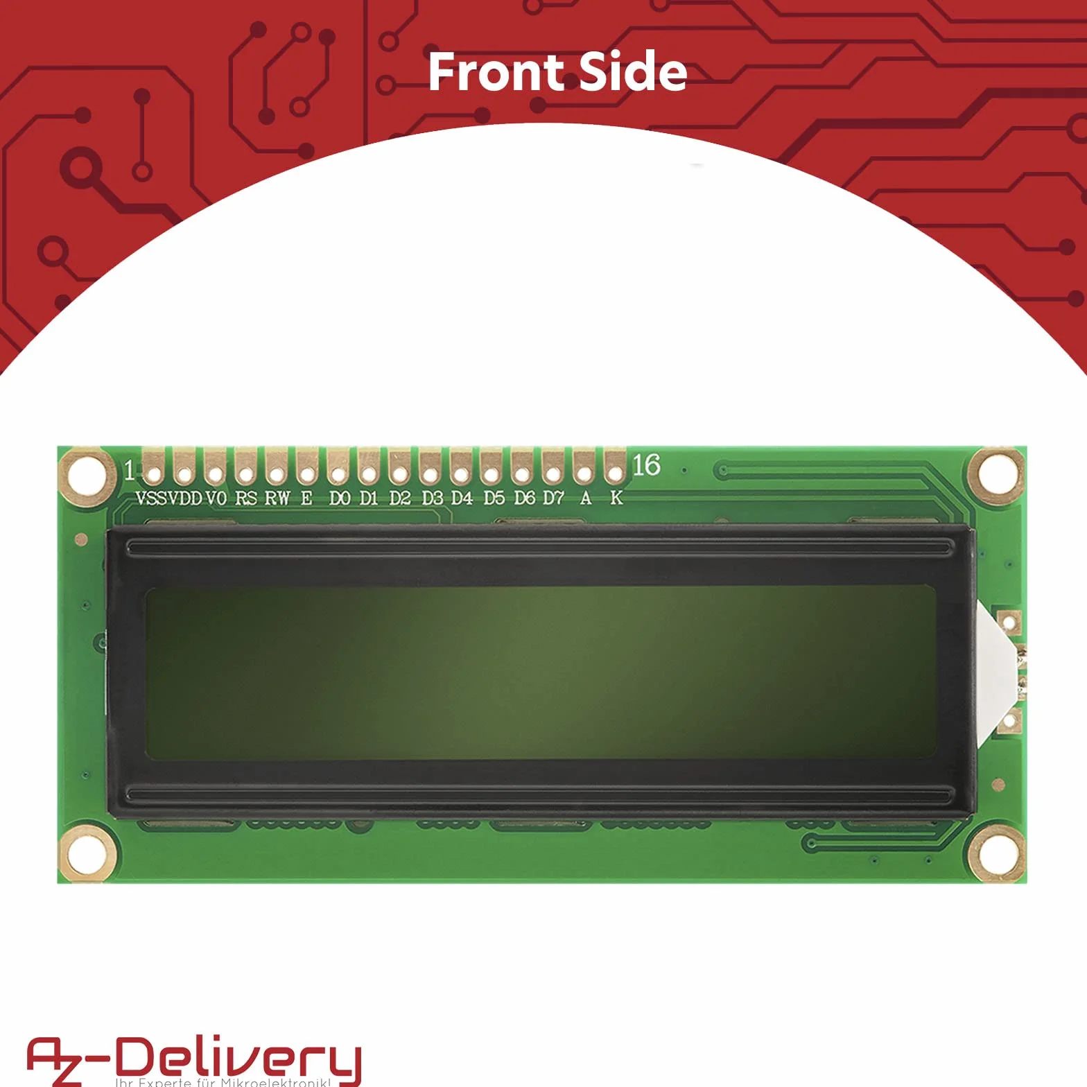 AZDelivery 5 x HD44780 1602 LCD Module Display 2x16 znaków z zielonym tle i czarne kompatybilny z Arduino i Raspberry Pi znaki tym e-Book!