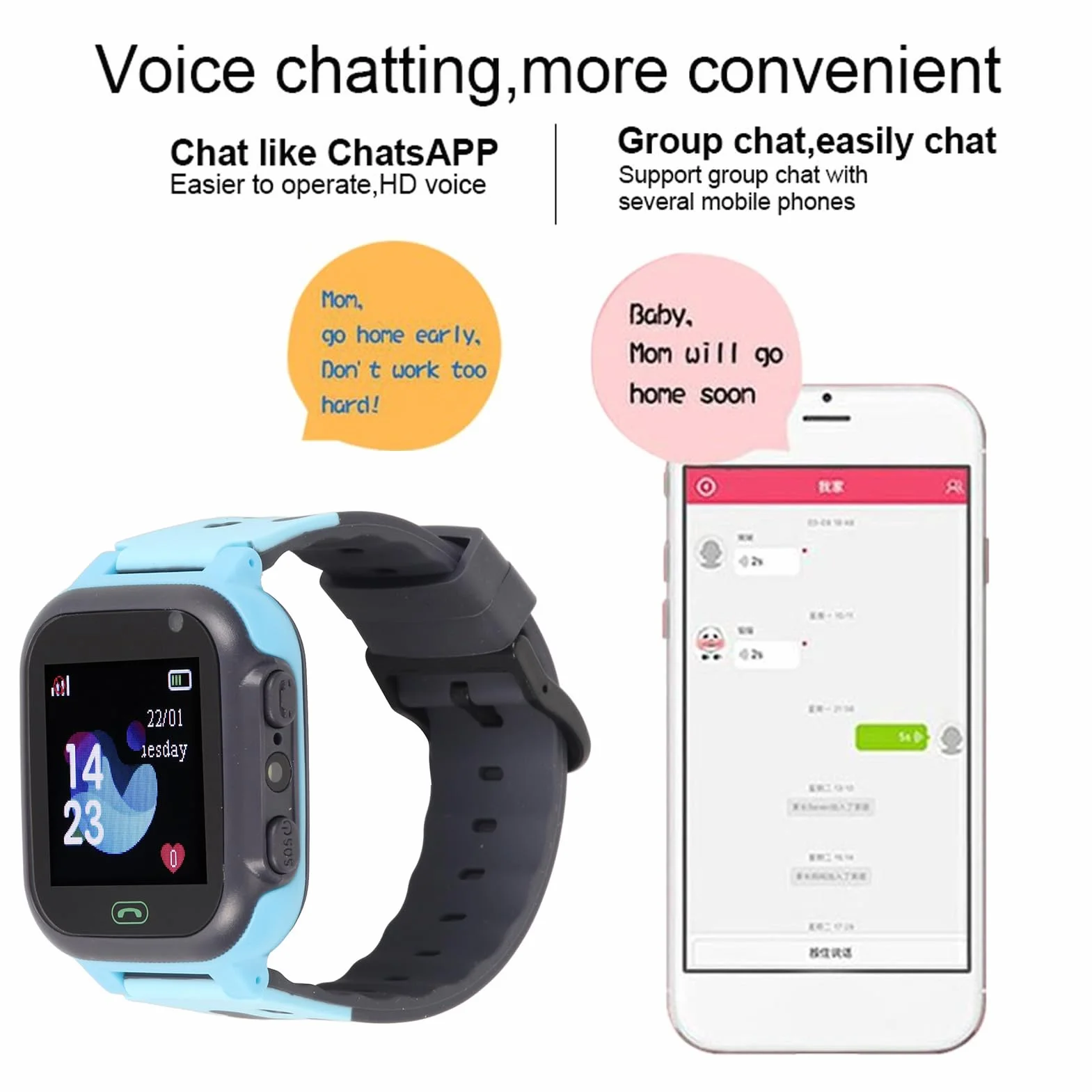 1,44-calowy Smartwatch dla Dzieci, 2-kierunkowe Połączenia Głosowe Inteligentny Zegarek dla Dzieci z Pozycjonowaniem LBS w Czasie Rzeczywistym, Ekran Dotykowy, IP65, Tryb Klasowy